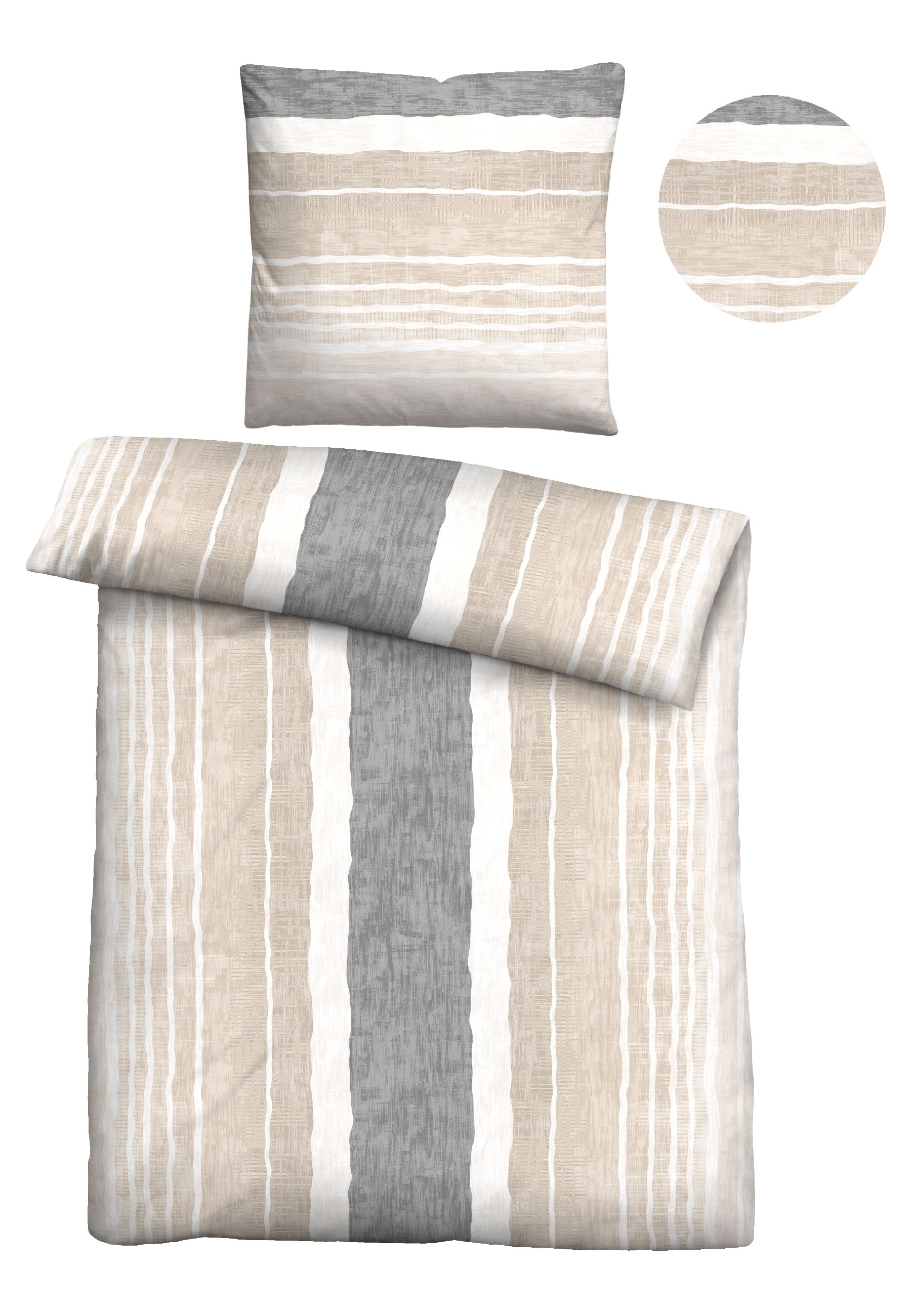 Castell - Markenbettwäsche Bettwäsche »0350350«, Poly-Cotton, wohlig warm, pflegeleicht, atmungsaktiv, Reißverschluss