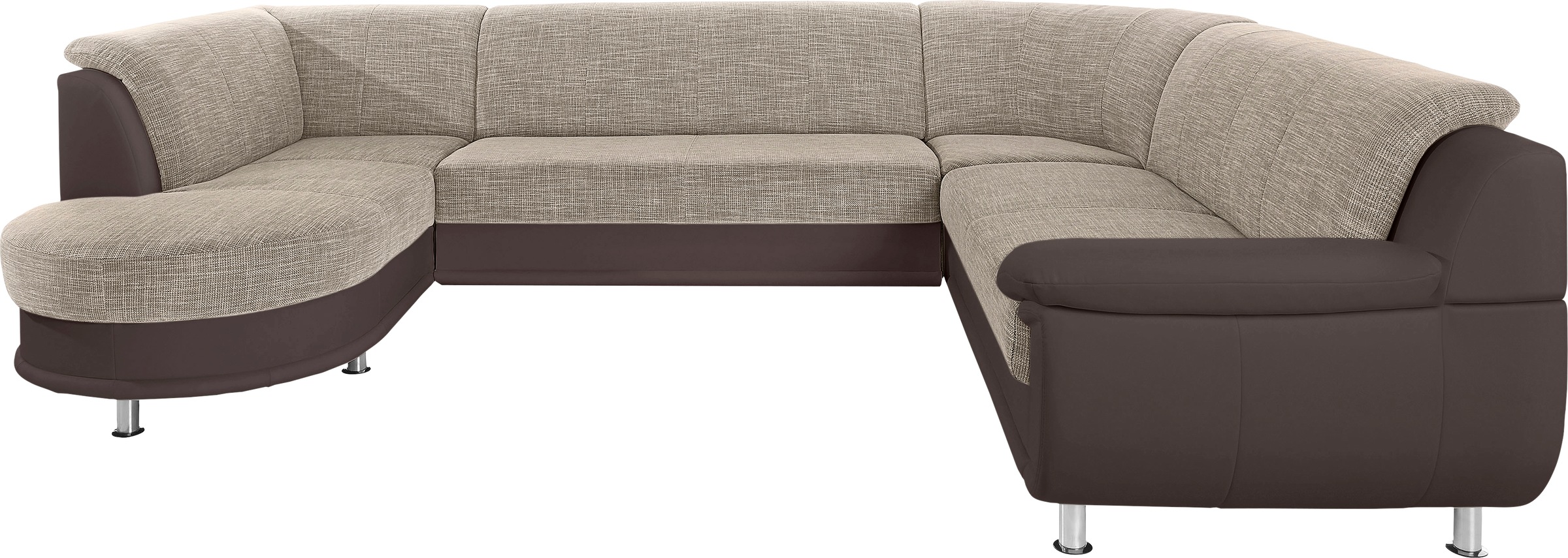 TRENDMANUFAKTUR Wohnlandschaft »Rondo 3, zeitlos und modern, im Materialmix günstig online kaufen