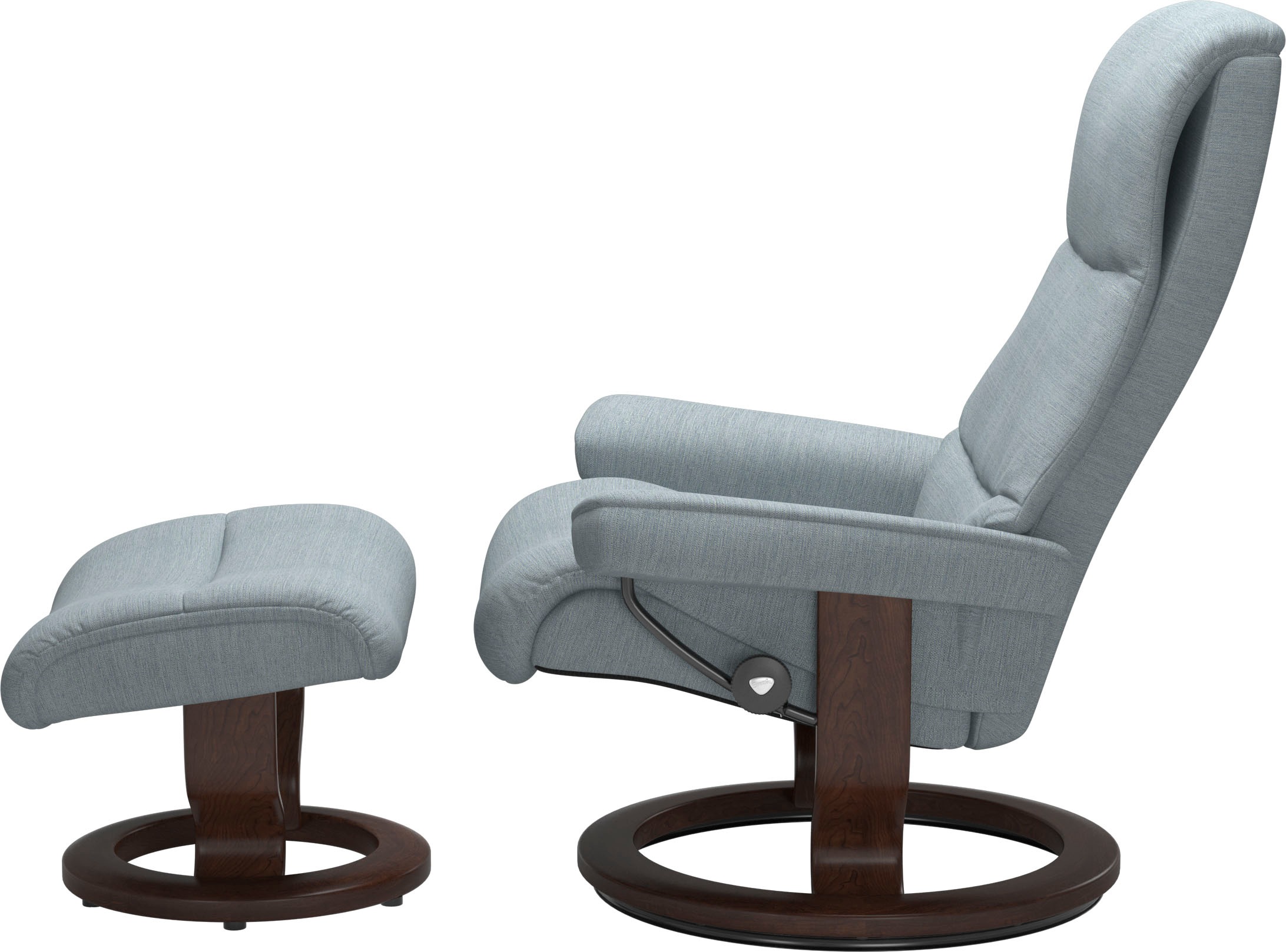 Stressless® Relaxsessel »View«, (Set, Relaxsessel mit Hocker), mit Classic Base, Größe M,Gestell Braun