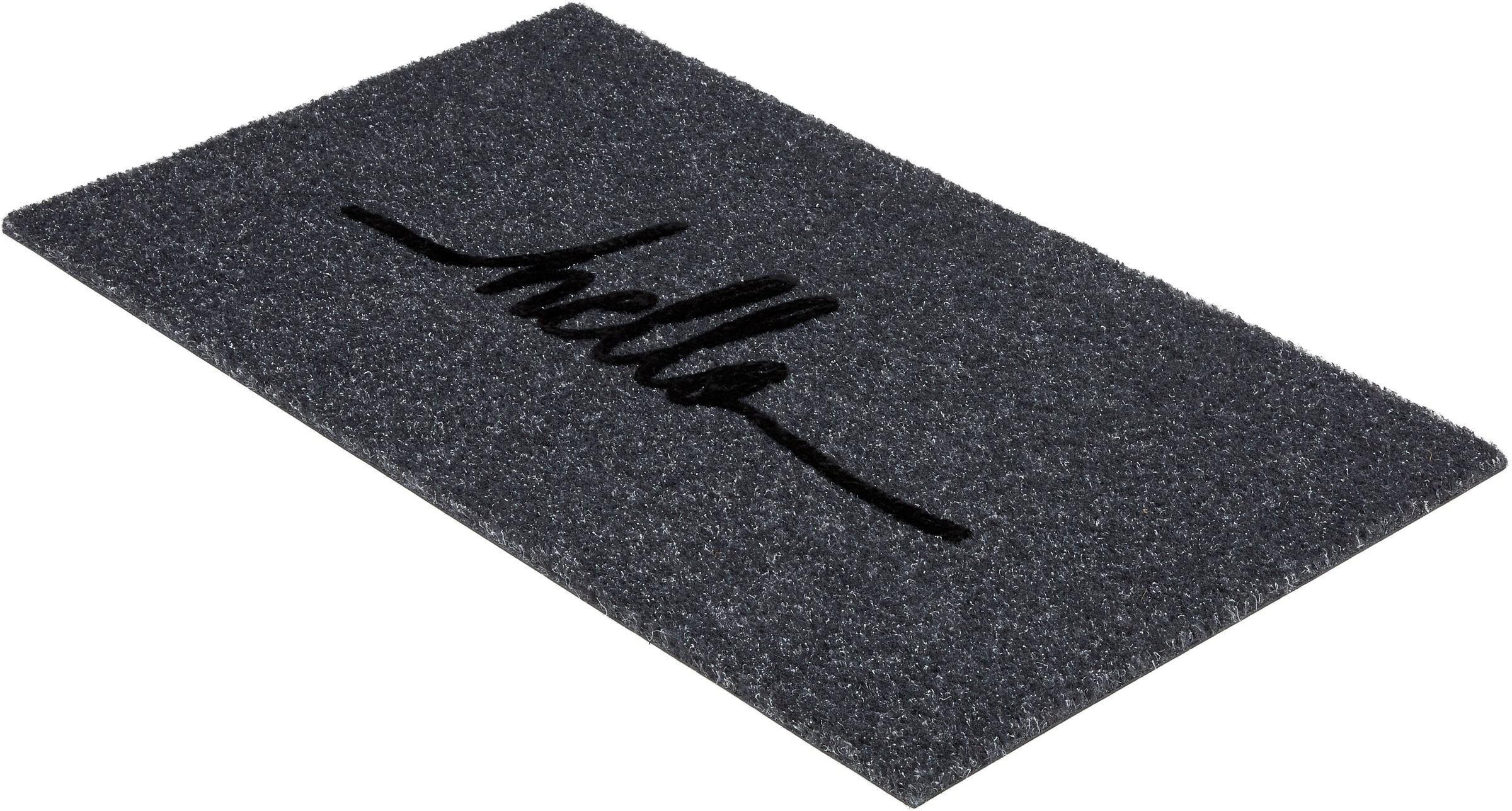 ASTRA Fußmatte »Power Flock 3«, rechteckig, 10 mm Höhe, Flock Fussmatte, Türmatte mit Schriftzug, wetterfest