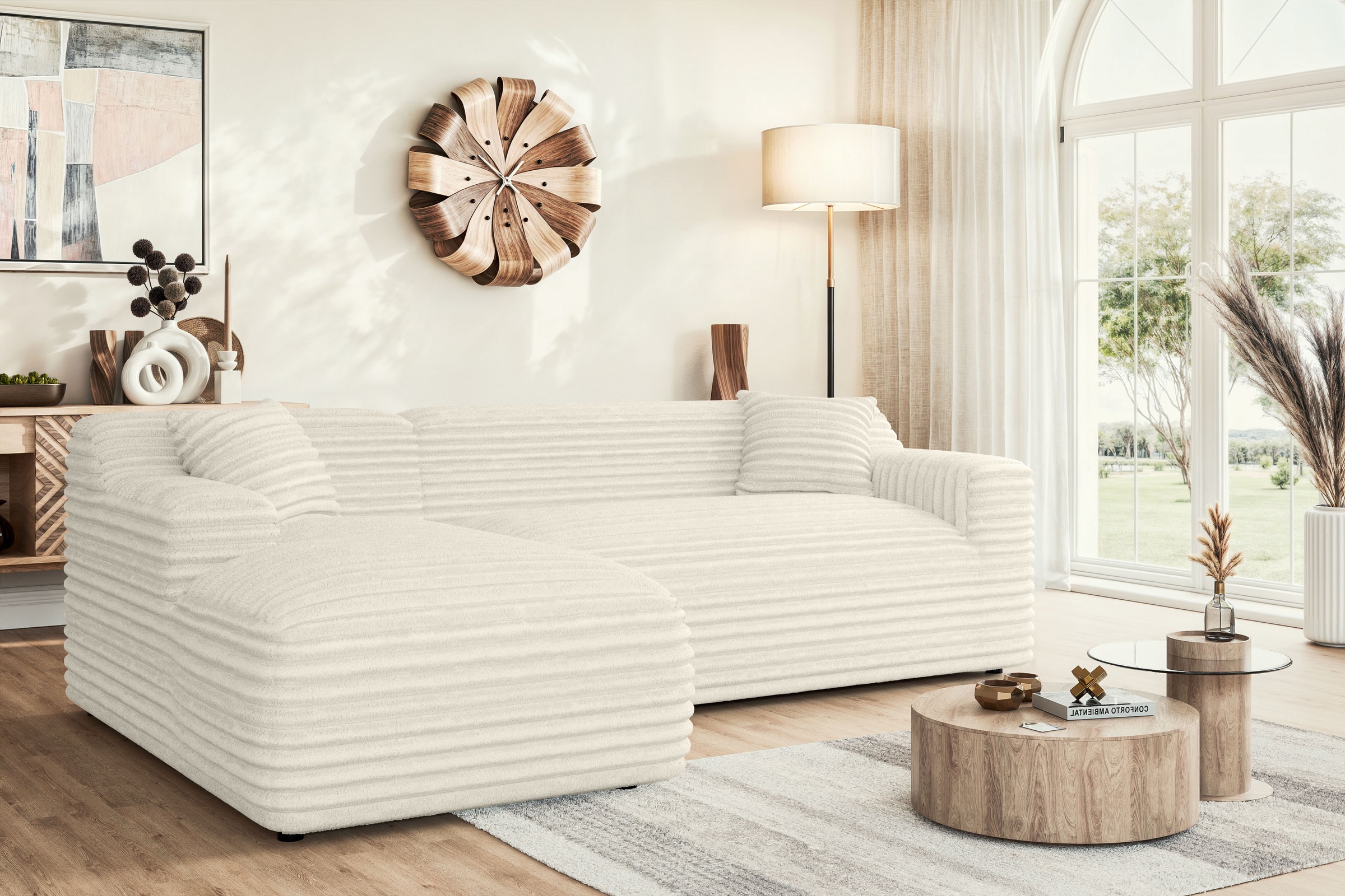 Home affaire Ecksofa »LILLIANA Designsofa, L-Form mit Recamiere rechts/link günstig online kaufen