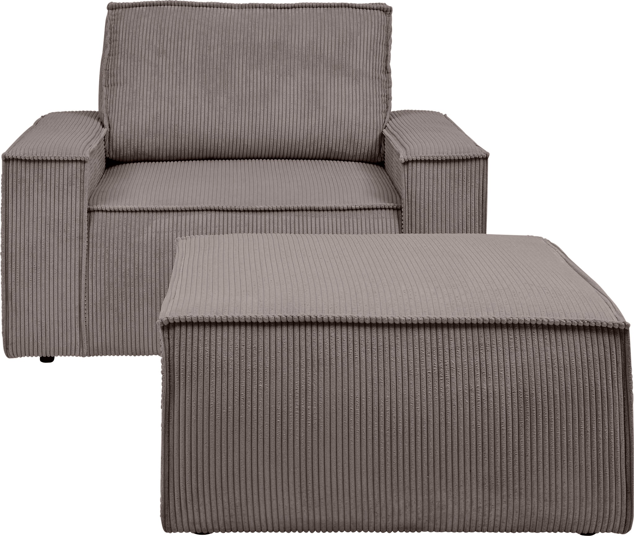 Home affaire Sessel »SHERWOOD« Loveseat und Hocker im Set, passend zur Pols günstig online kaufen