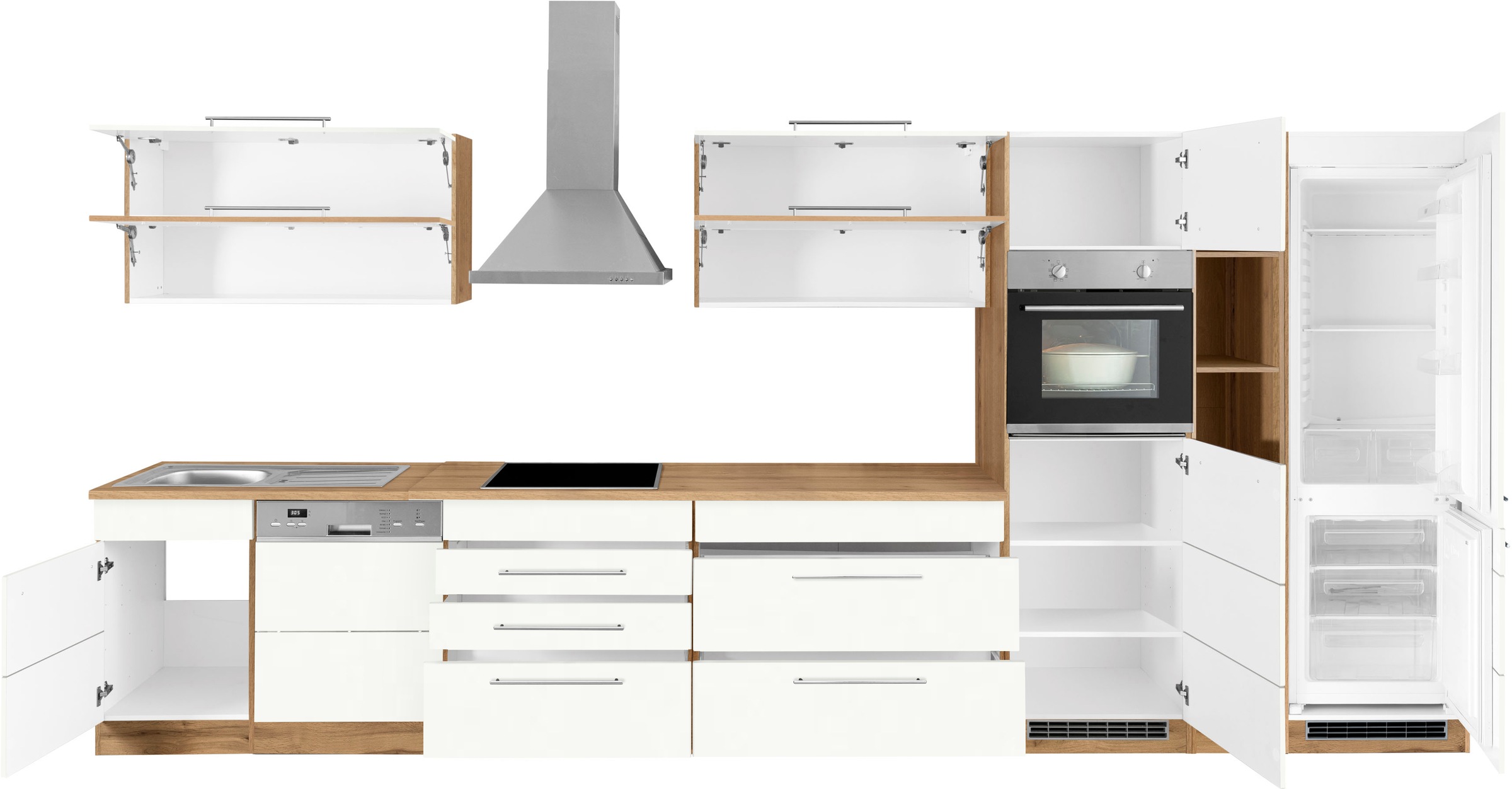HELD MÖBEL Küchenzeile »Wien«, Breite 440 cm, wahlweise mit E-Geräten und Induktion