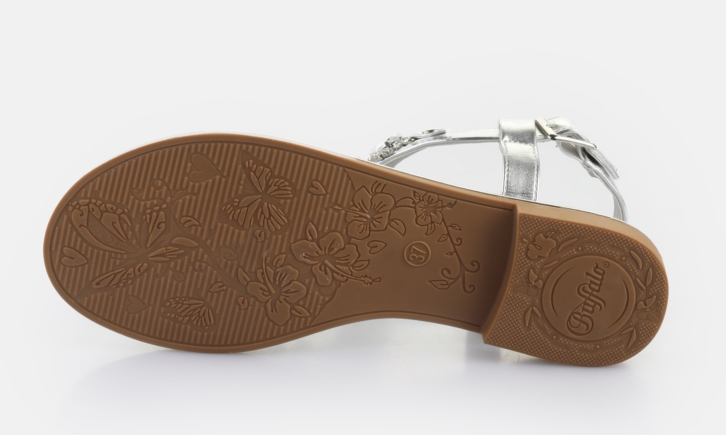 Buffalo Zehentrenner »KIRA ICE«, Riemchensandale, Sommerschuh, Urlaubsandale, Memory Foam Innensohle