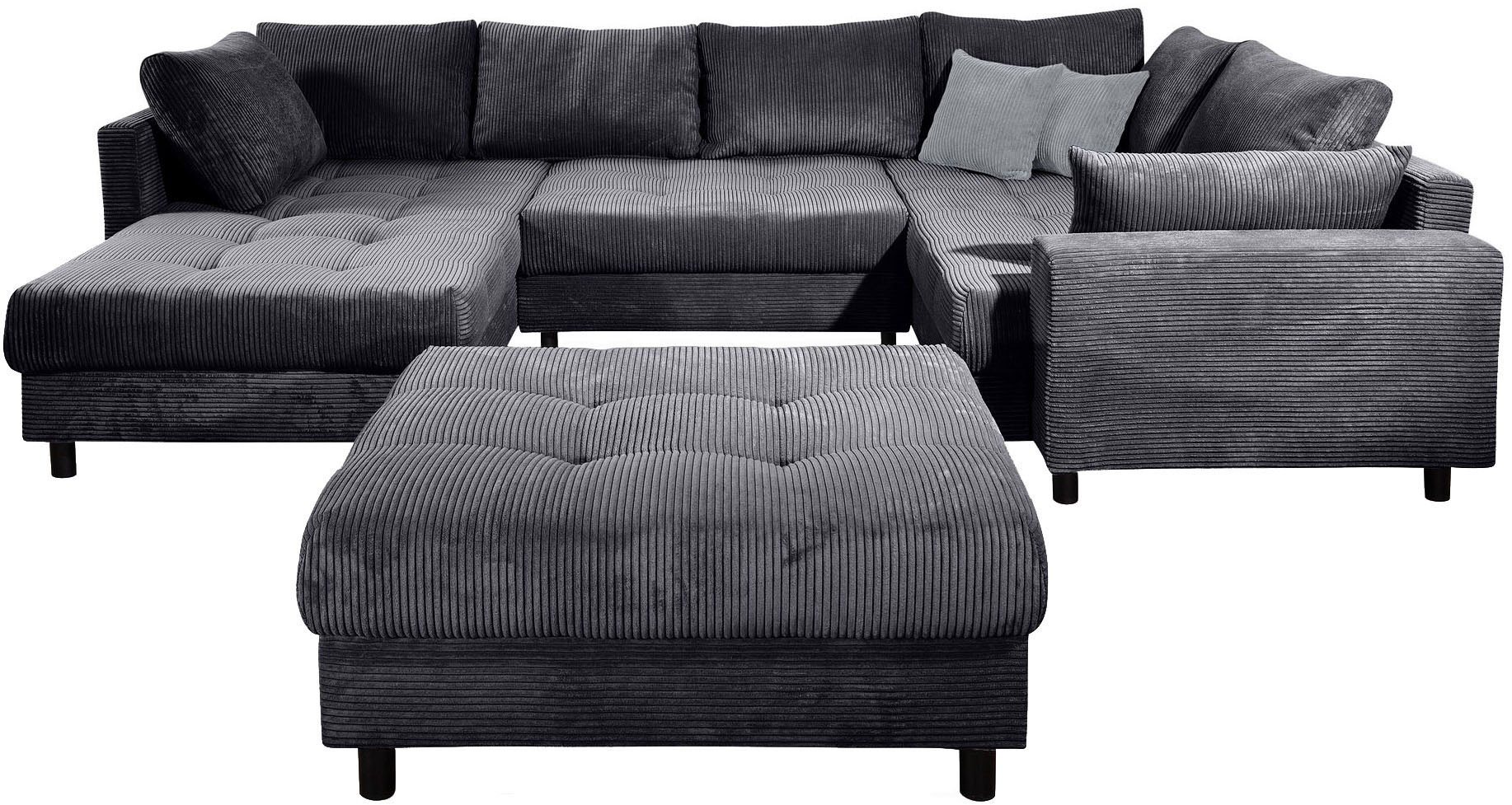 COLLECTION AB Wohnlandschaft »Toni U-Form mit Armlehne« inkl. Hocker und Zi günstig online kaufen