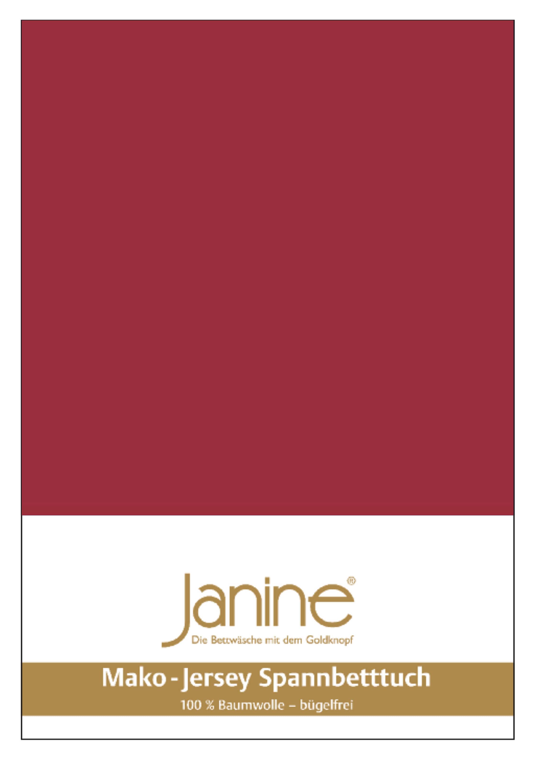 Janine Spannbettlaken »MAKO-FEINJERSEY 5007« aus 100% Baumwolle, für Matratzen bis 26 cm Höhe