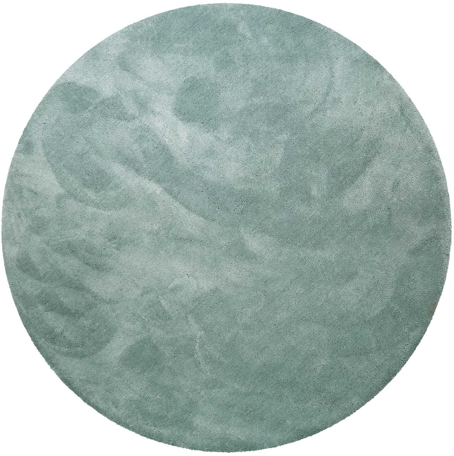 Homie Living Teppich »Pisa«, rund, 25 mm Höhe, Hochflor, Microfaser, uni, w günstig online kaufen