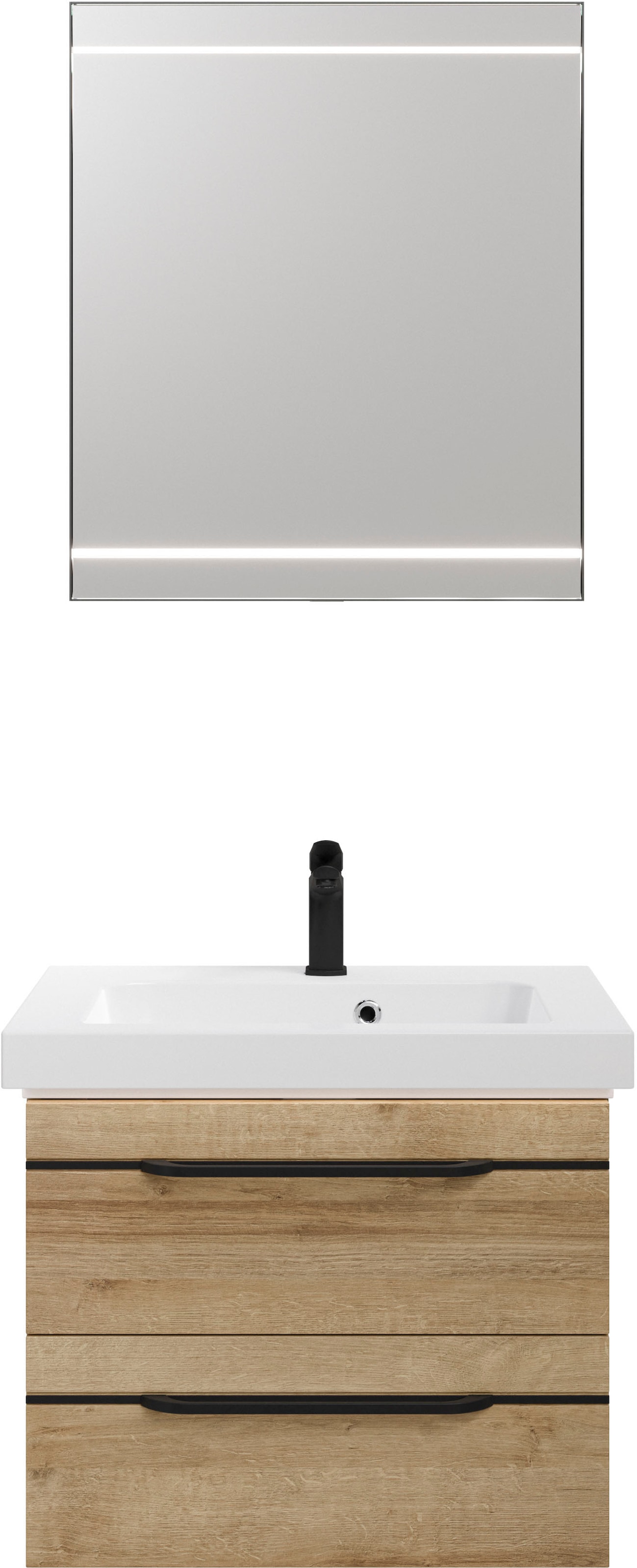 Saphir Badmöbel-Set »Balto 2-teilig Mineralmarmor-Waschtisch mit LED-Spiege günstig online kaufen