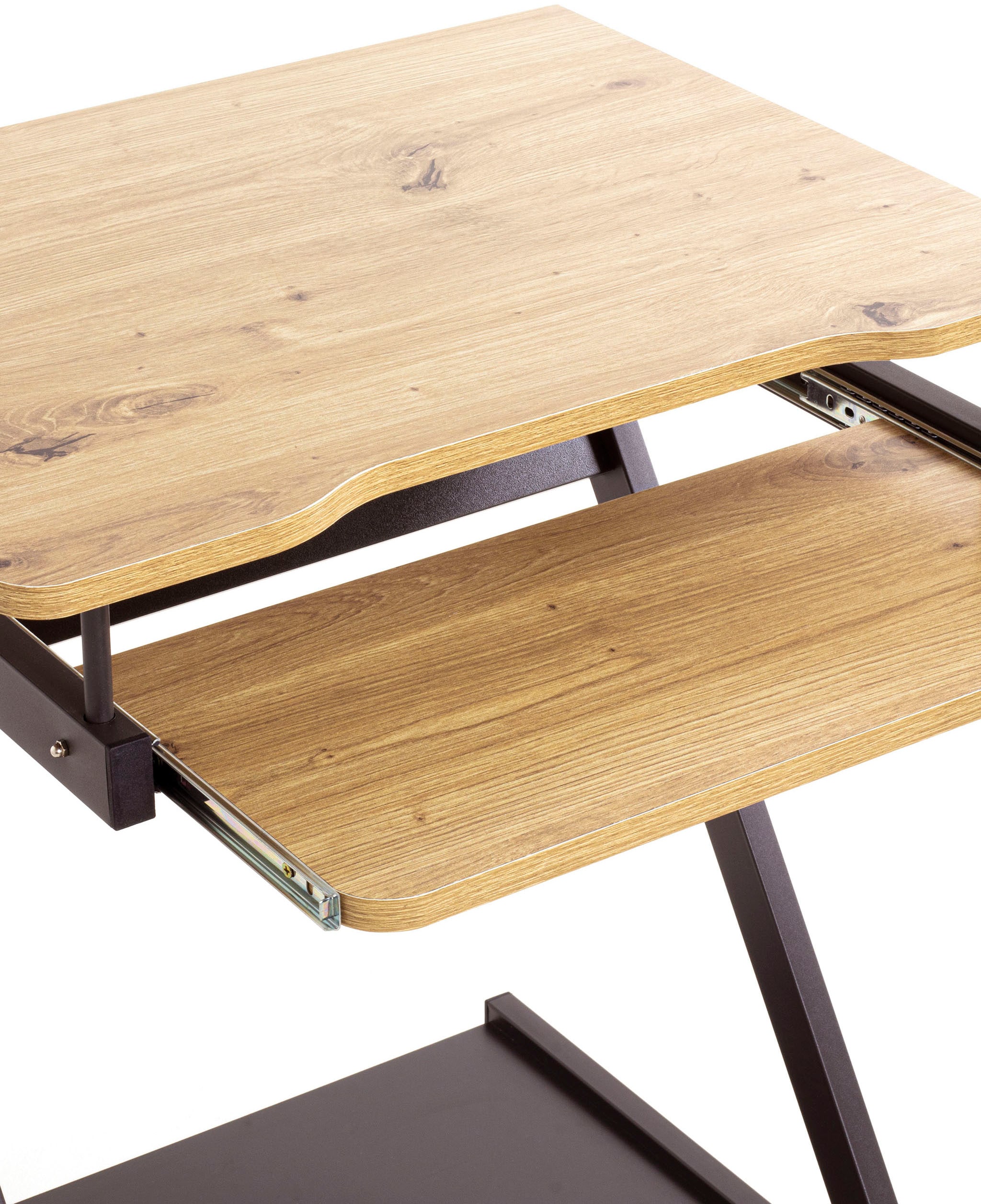 HAKU Computertisch »IT-Wagen, Notebookwagen, Schreibtisch« 1 Stk. tlg. rechteckig - aus MDF Braun B/T/H 60/49/76 cm
