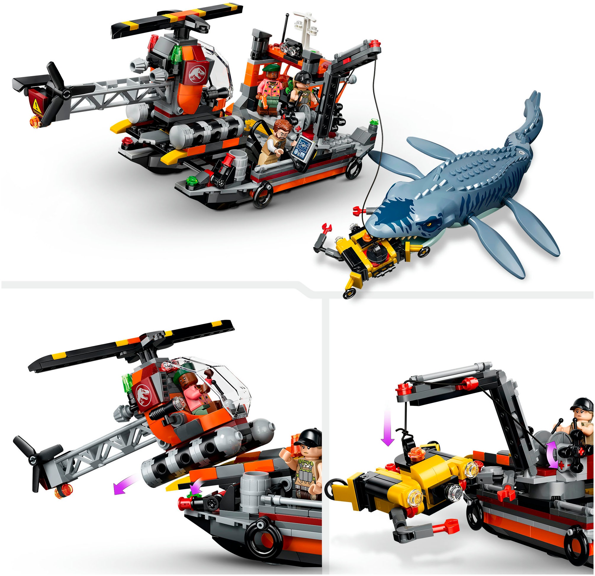 LEGO® Konstruktionsspielsteine »Mosasaurier-Angriff auf das Boot (77983), LEGO Jurassic World« Made in Europe