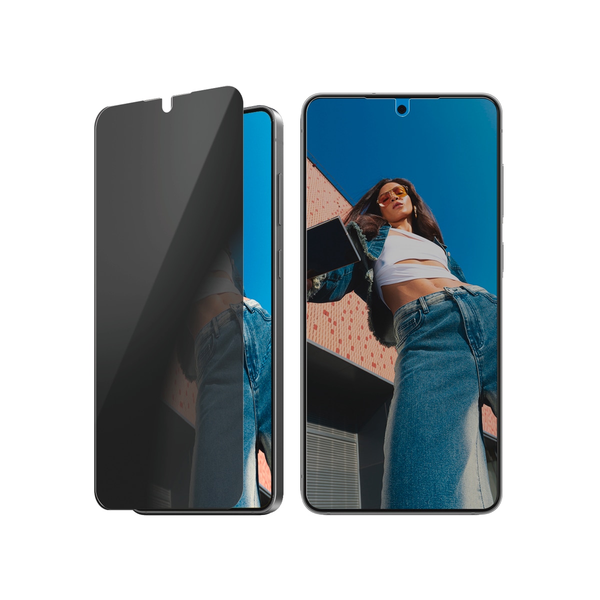CARE by PanzerGlass Displayschutzglas »Ultra-Wide Fit Privacy Screen Protection«, für Samsung Galaxy S25 Edge, Displayschutzfolie, Blickschutz, Bildschirmschutz, kratz- & stoßfest