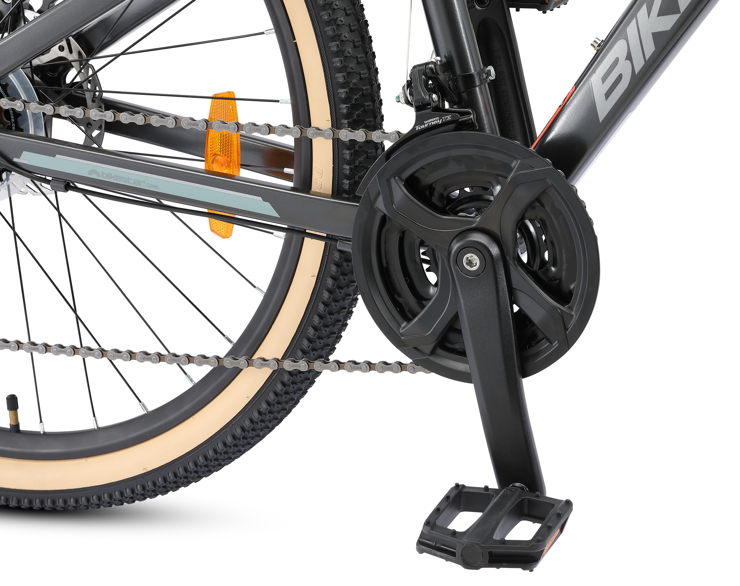 Bikestar Mountainbike 21 Gang Shimano RD-TY300 Schaltwerk Kettenschaltung für Damen und Herren, Kettenschaltung