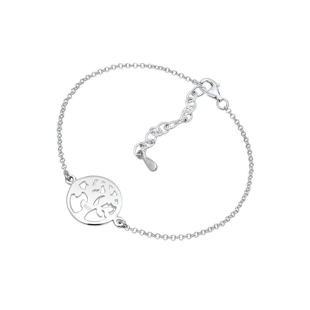 Elli Armband »Lebensbaum Kreis Blatt Floral 925 Sterling Silber«