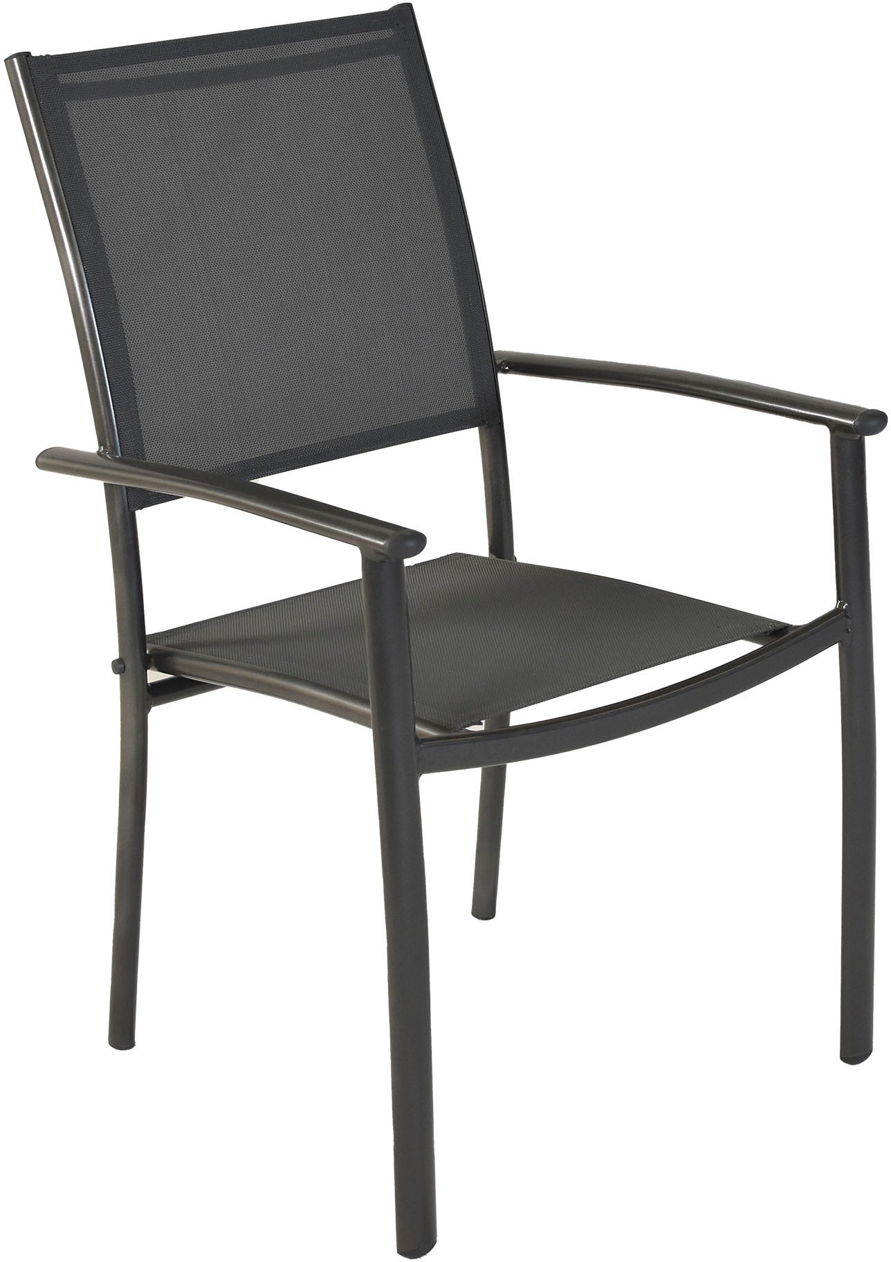 Merxx Milano Gartensessel stapelbar Graphit-Grau 2er-Set günstig online kaufen