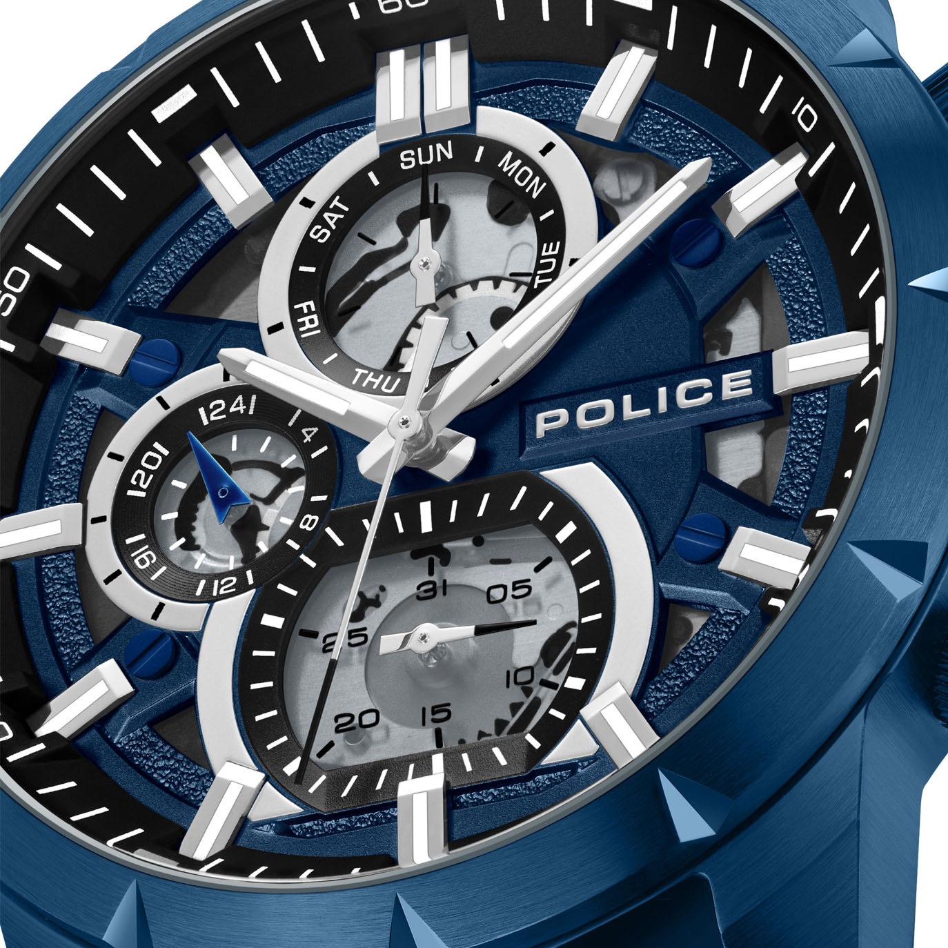 Police Multifunktionsuhr »NEIST«, Quarzuhr, Armbanduhr, Herrenuhr, Silikonarmband, analog