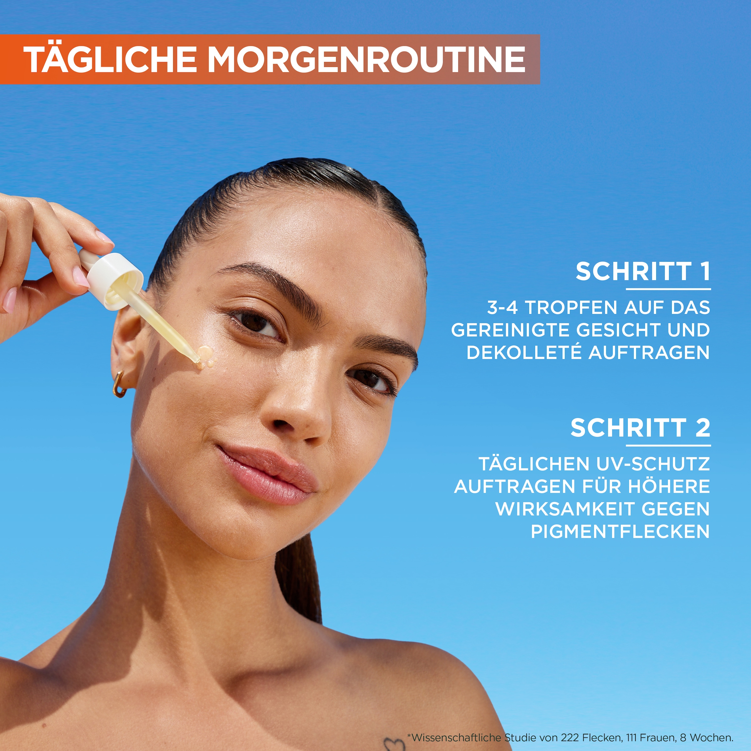GARNIER Gesichtsserum »Garnier Vitamin C+ Glow Booster Serum«, Mildert Pigmentflecken, glättet die Haut, auch für empfindliche Haut.