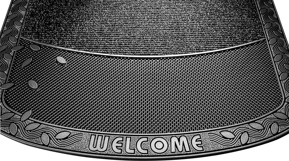 Home2Fashion Fußmatte »TC Clean Leaves«, rechteckig, 8 mm Höhe, Schmutzfangmatte, mit Spruch, robust, In- und Outdoor geeignet