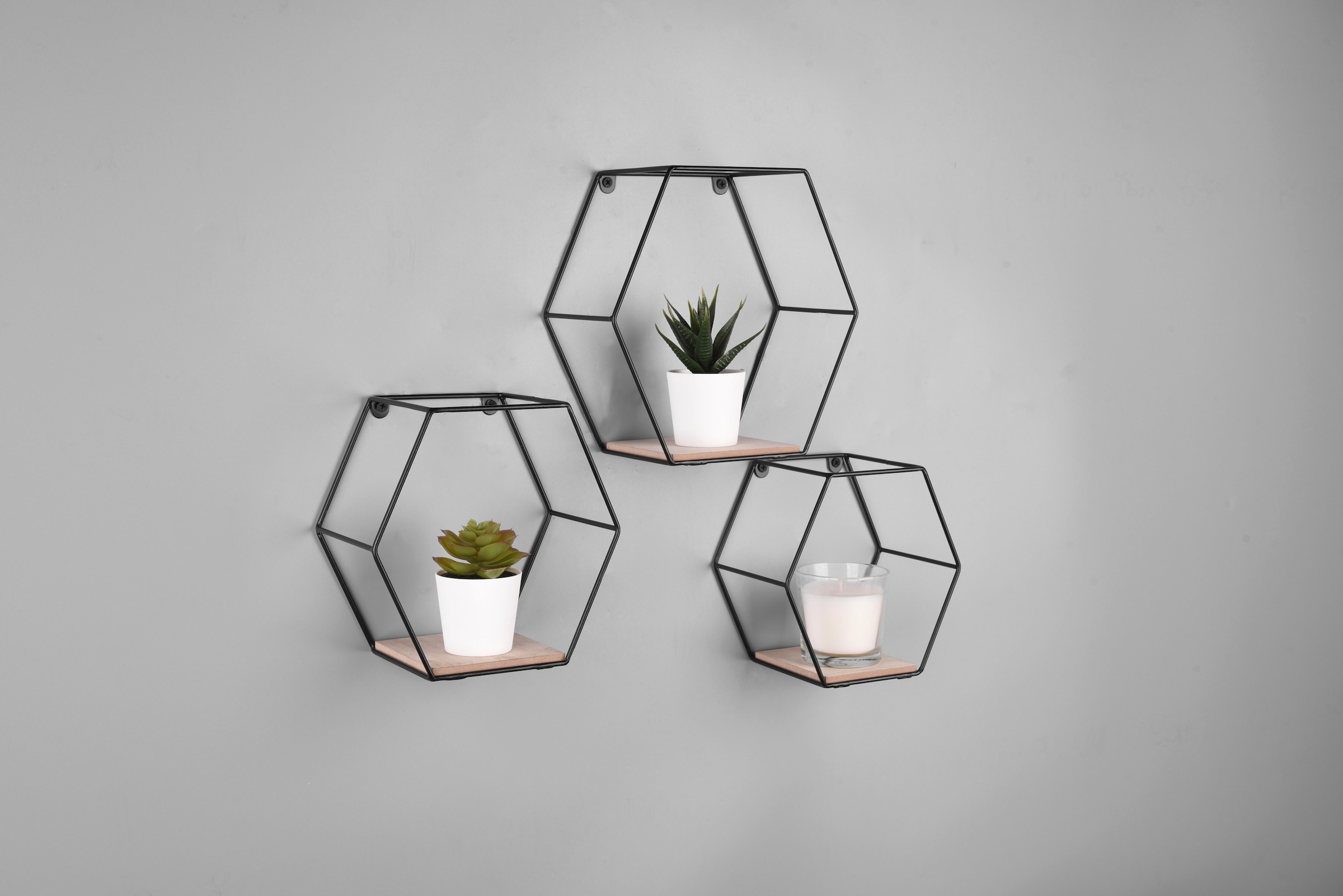MIRRORS AND MORE Ablageregal »CHIARA«, (Set, 3 St.), Wandregalset