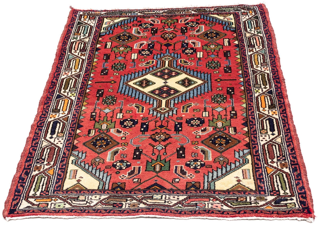 morgenland Wollteppich »Hosseinabad Medaillon Rosso 130 x 82 cm«, rechtecki günstig online kaufen