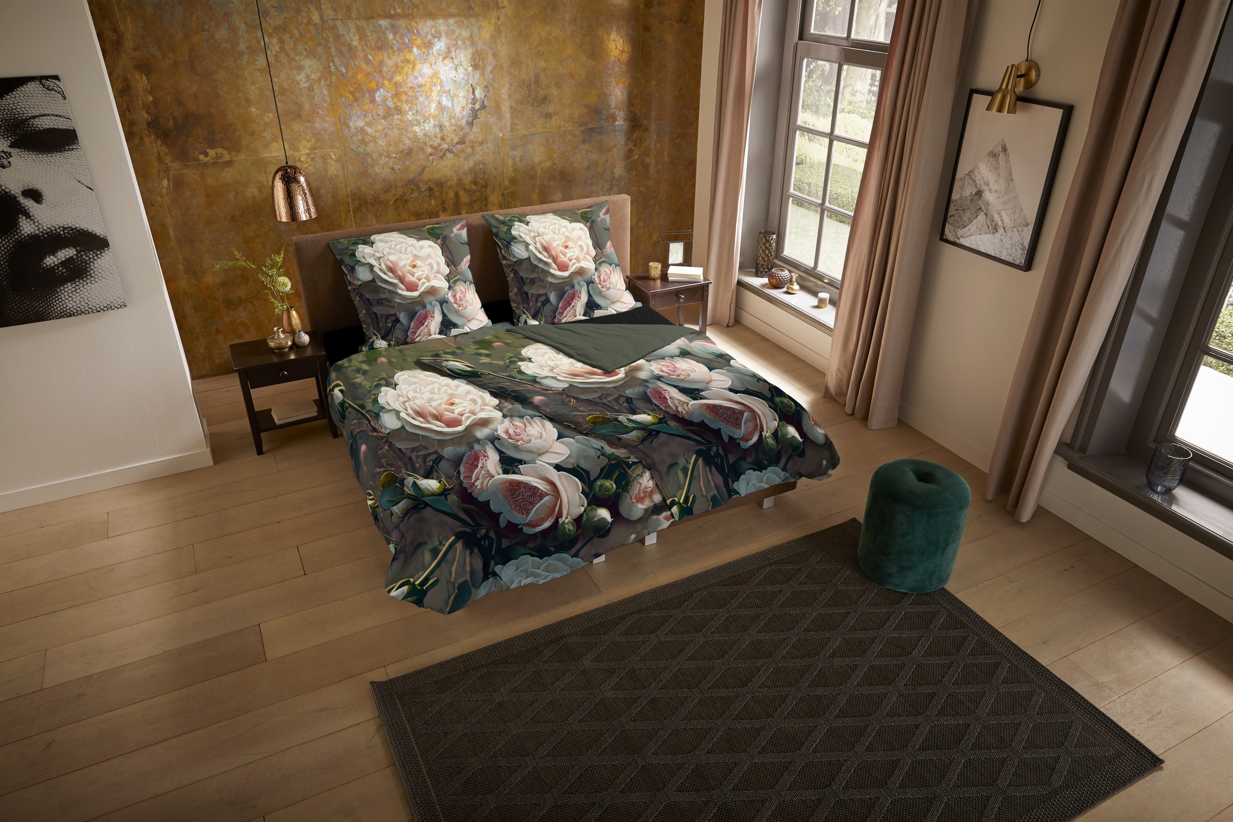 PURE luxury collection Wendebettwäsche »White Roses« 2 Stk. tlg. Mikrofaser günstig online kaufen