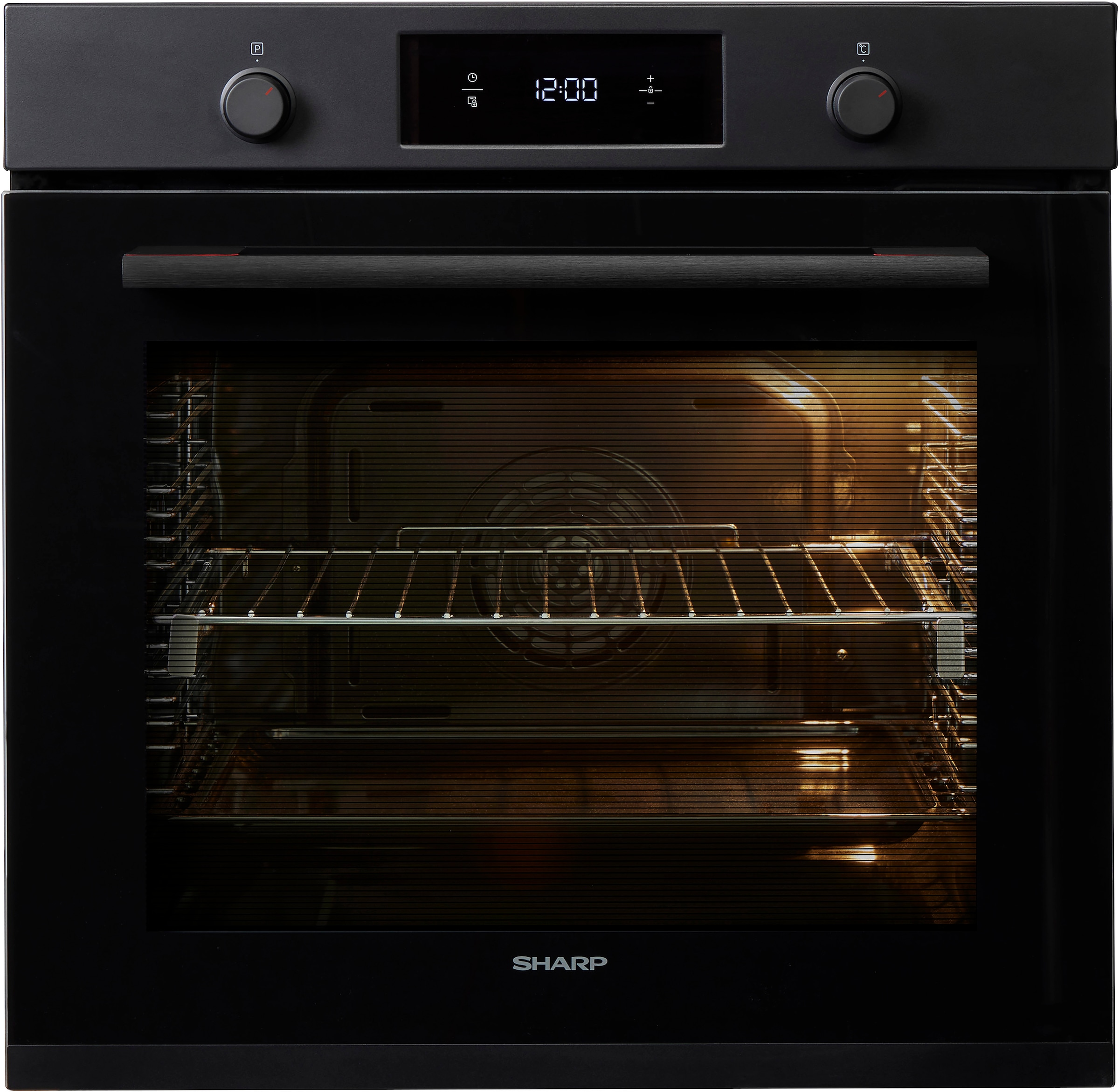 Sharp Einbaubackofen  »K-71P28BNH-EU«, mit Vollauszug, Pyrolyse-Selbstreinigung, Pyrolytische Reinigung