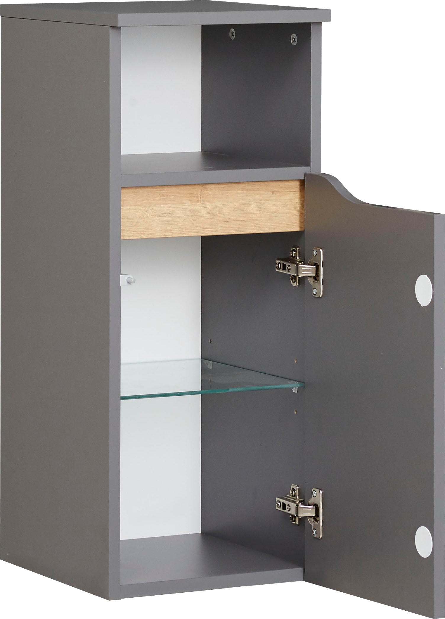 Saphir Unterschrank »Quickset Badschrank mit 1 Tür, 1 Einlegeboden, 30 cm breit« Badezimmer-Unterschrank inkl. Türdämpfer, grifflos