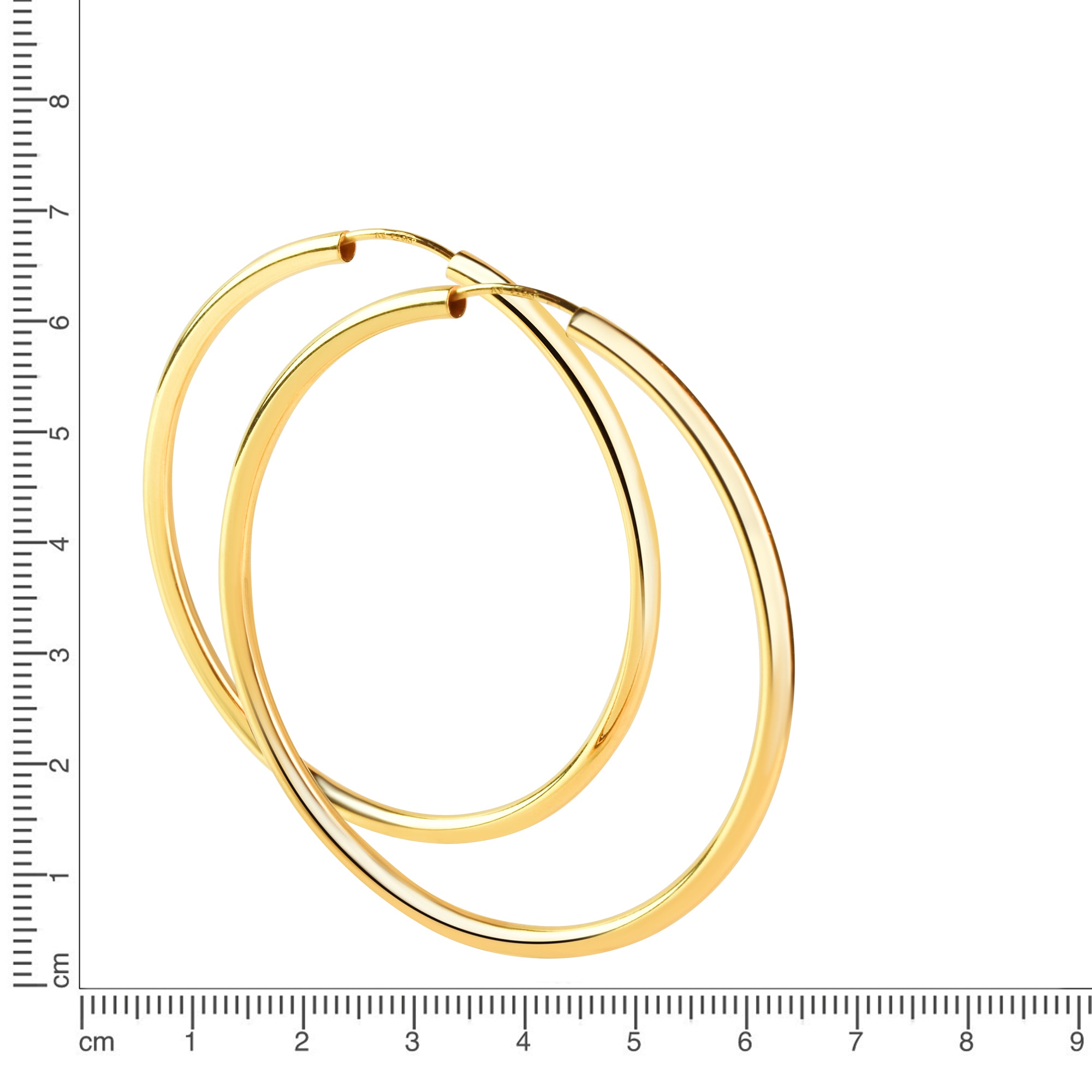 Vivance Paar Creolen »925/- Sterling Silber vergoldet 60mm«