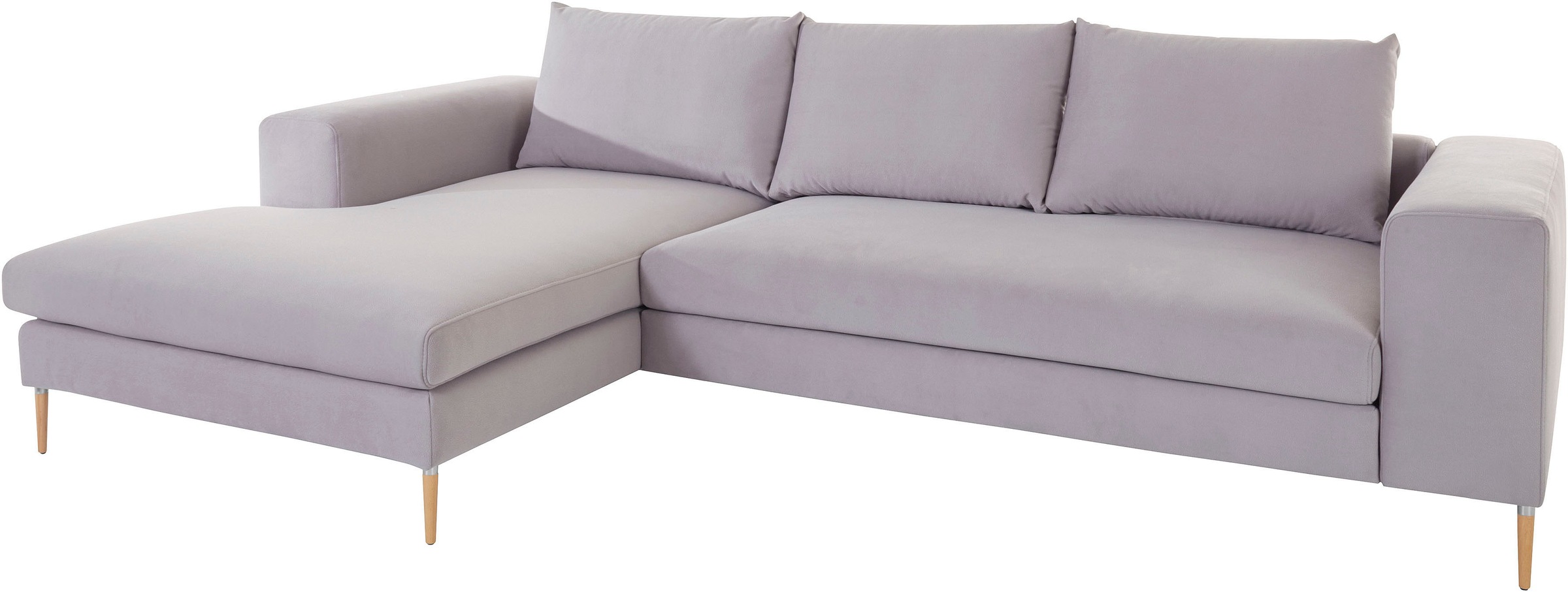OTTO products Polsterecke »Finnja, softer, legerer Sitzkomfort, bequem, zeitloses Design, L-Form«, Mit Bettfunktion & Bettkasten