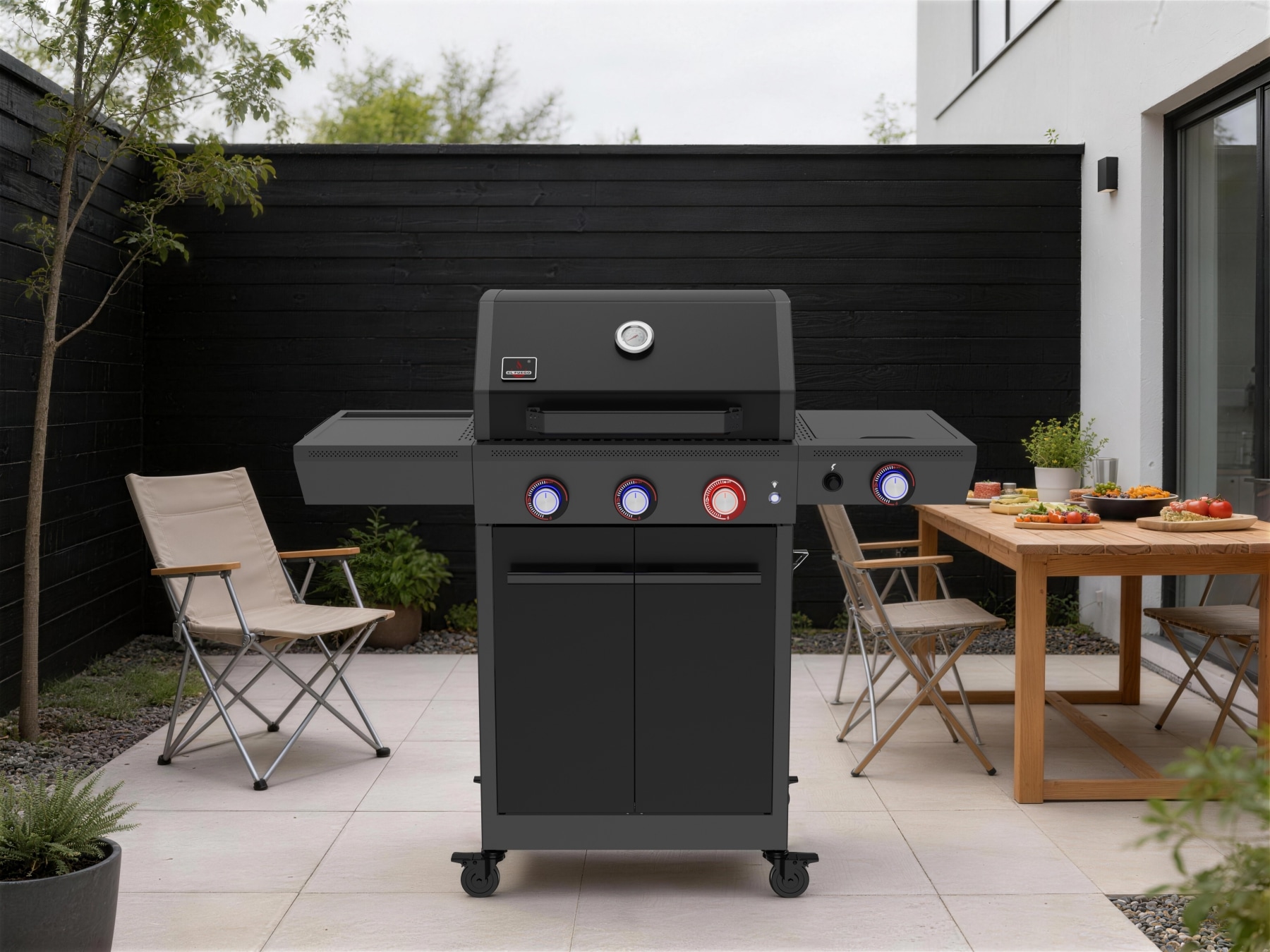 El Fuego Gasgrill »Key West« 13 kW (3 Brenner je 3,0 kW + 1 Turbobrenner 4,0 kW)