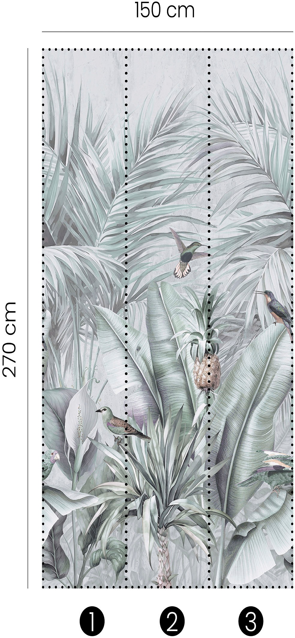 Fashion for walls Fototapete »Ayana« floral glatt Phthalate frei