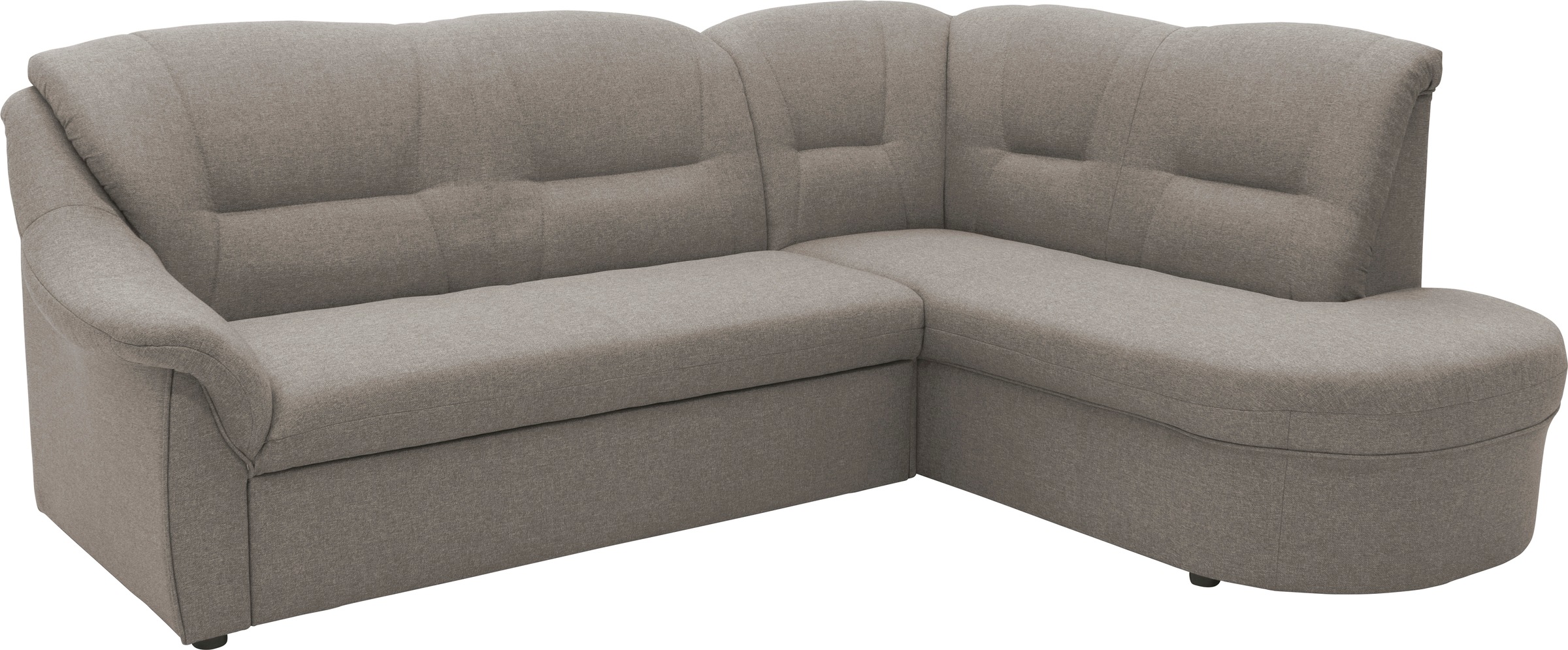 DOMO collection Ecksofa »Faenza für kleine Räume, Stellmaße 232,176cm, komfortabel, L-Form«, mit Ottomane, zeitlos, elegante Armlehnen, wahlweise mit Bettfunktion