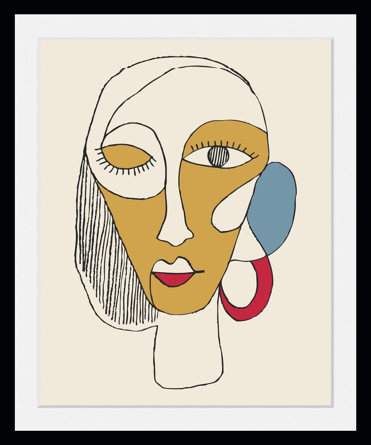 queence Bild »Santana«, Abstrakt-Kunst-Figuren-Gesicht, (1 St.), HD Premium günstig online kaufen