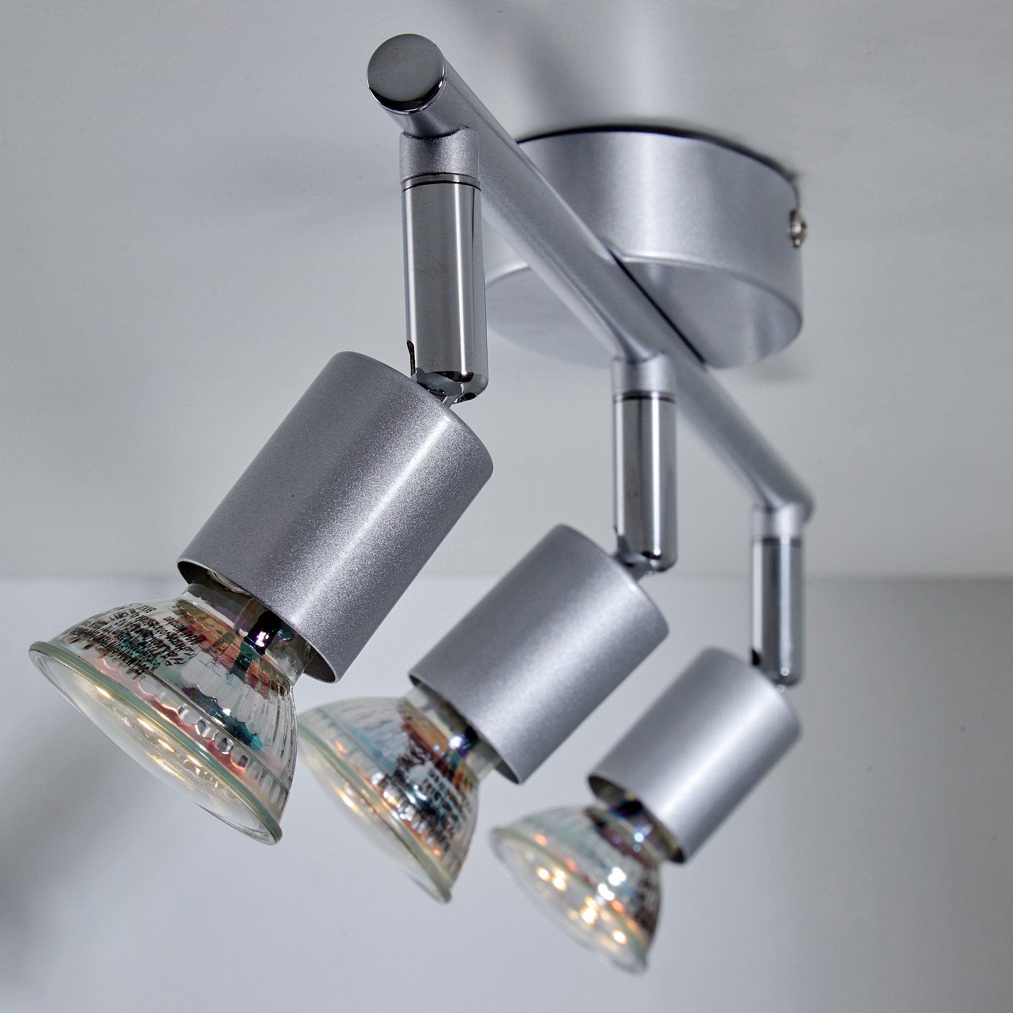 B.K.Licht LED Deckenspots, 3 flammig, Leuchtmittel GU10 | Leuchtmittel wechselbar, LED Deckenleuchte, inkl. 3 x 3W GU10 250 Lumen 3.000K, Deckenstrahler