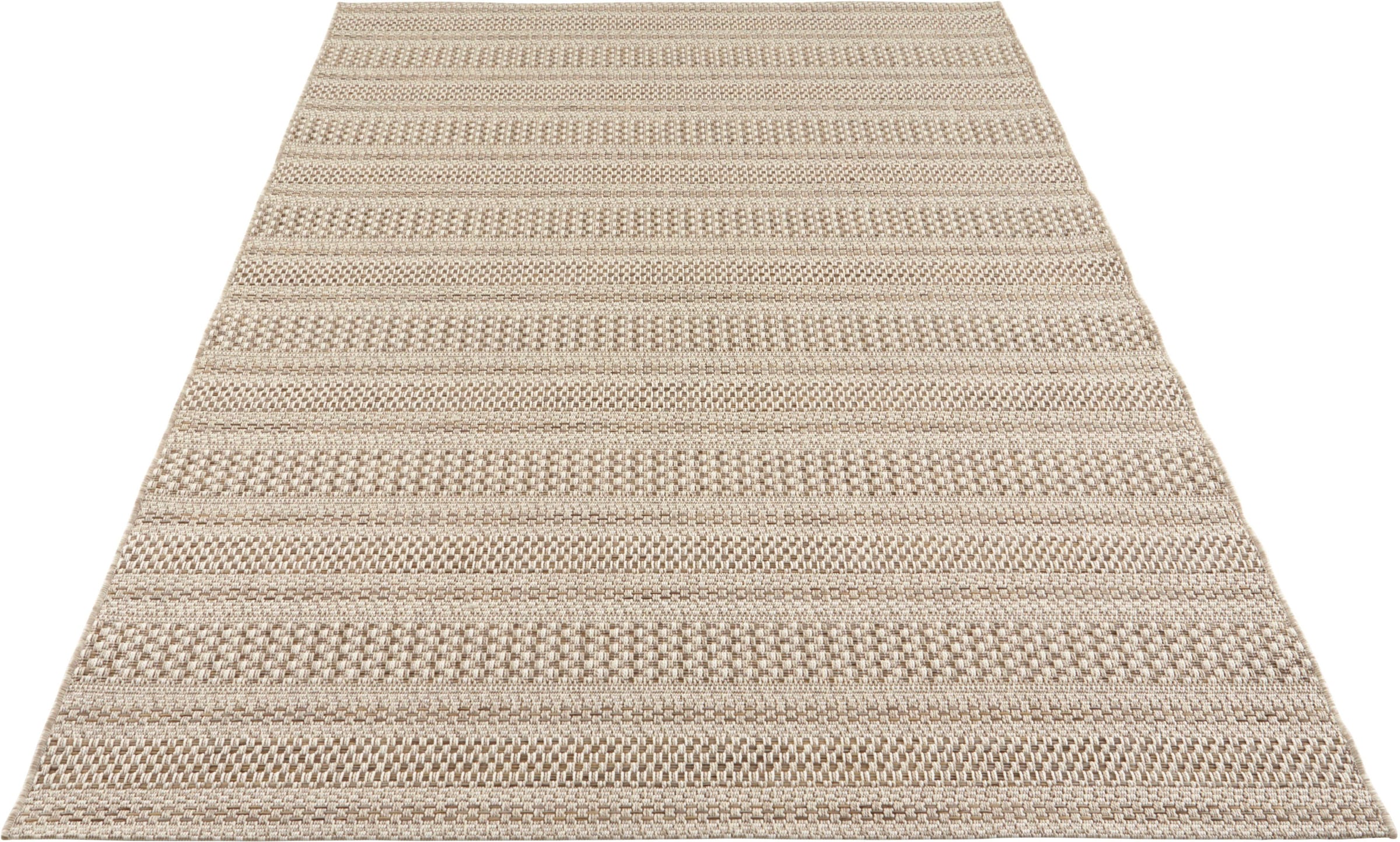 ELLE DECORATION Teppich »Arras«, rechteckig, 8 mm Höhe, In-& Outdoor, Wetterfest, Balkon, Garten, Wohnzimmer, Sisal Optik
