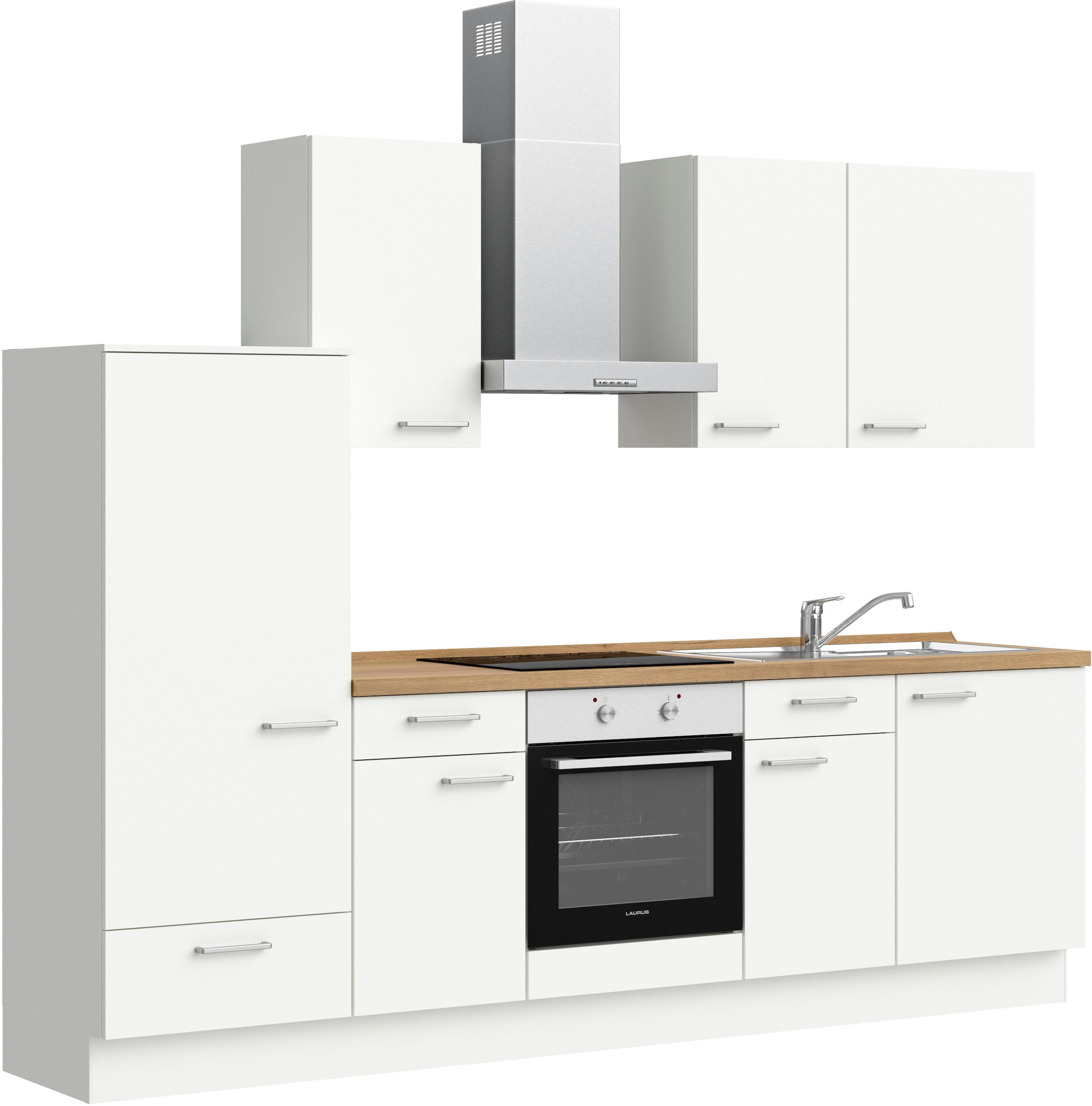 nobilia® Küchenzeile »"Touch I"«, vormontiert, Ausrichtung wählbar, Breite 270 cm, wahlw. mit E-Geräten