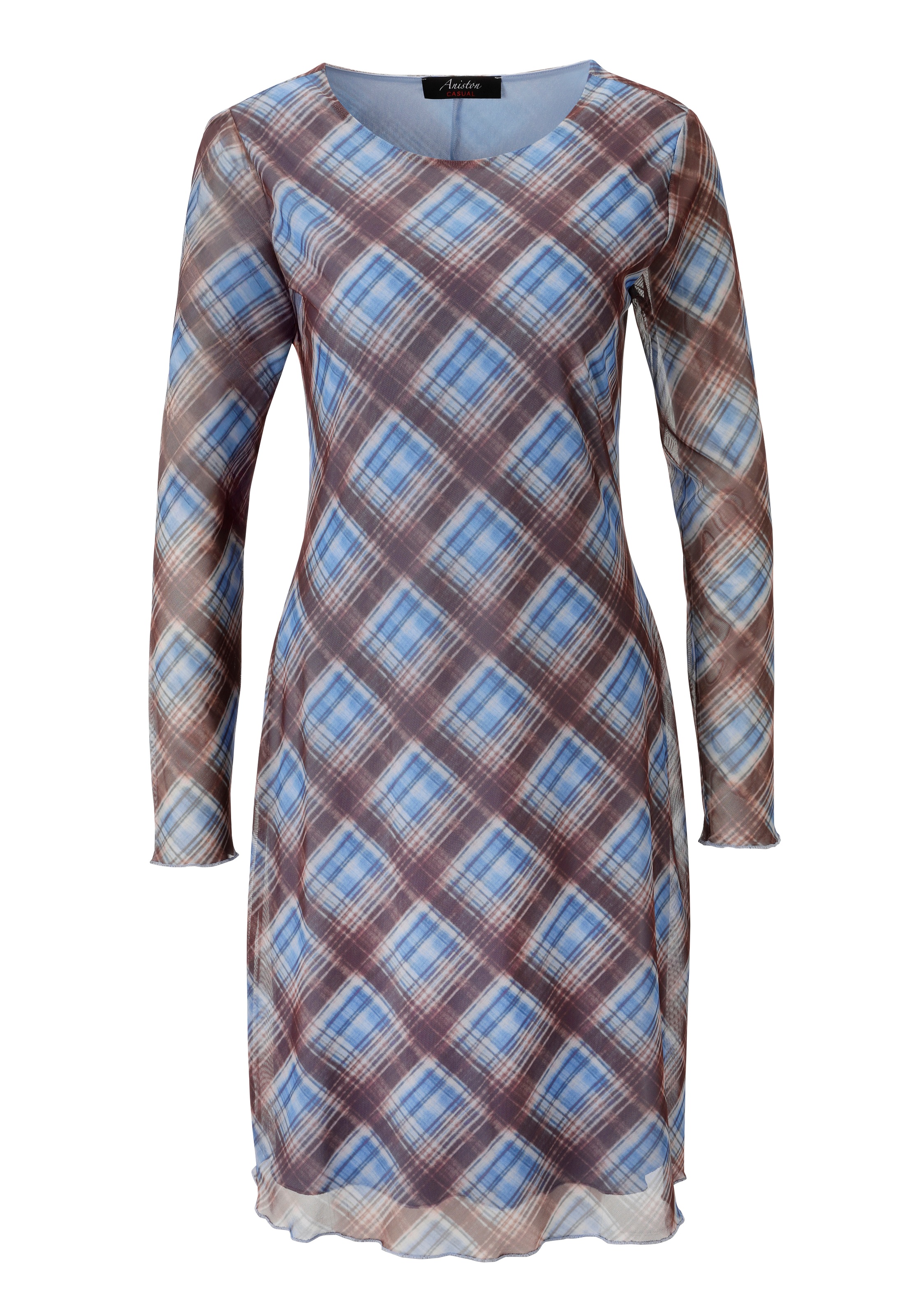 Aniston CASUAL Minikleid im extravaganten Karo-Dessin