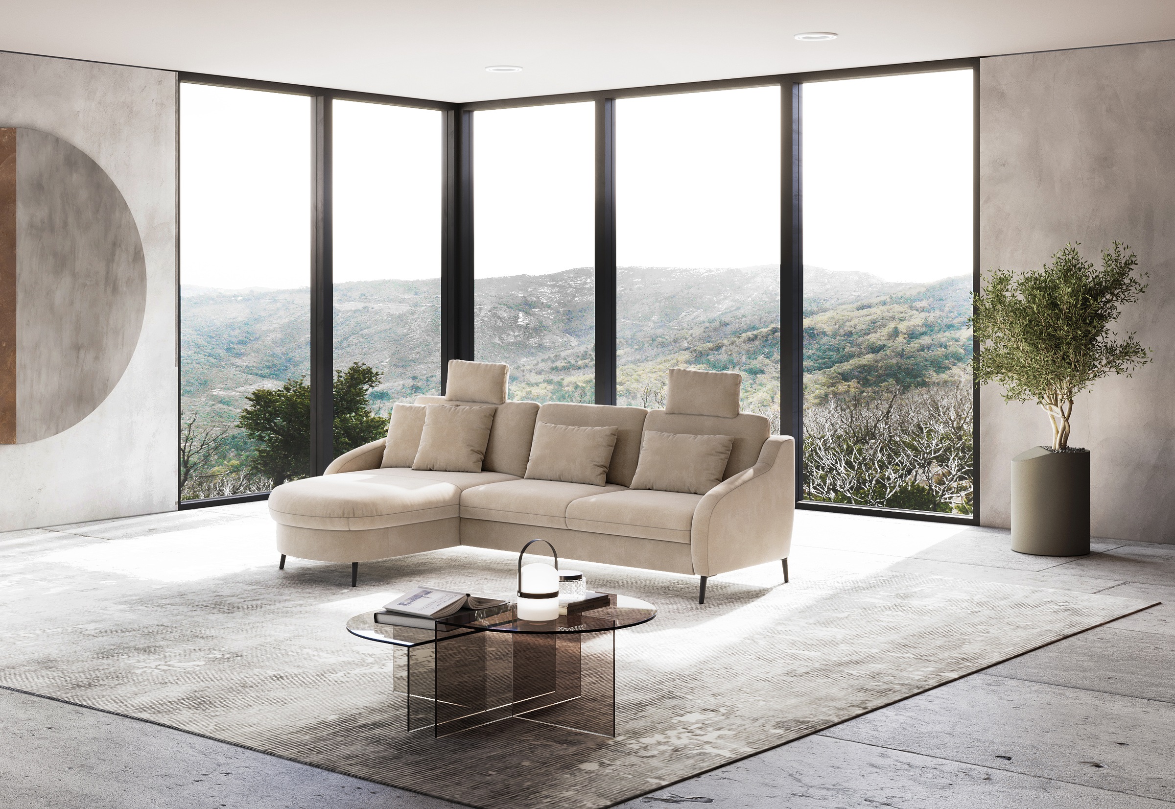 sit&more Ecksofa »Soul L-Form«, wahlweise mit Bettfunktion