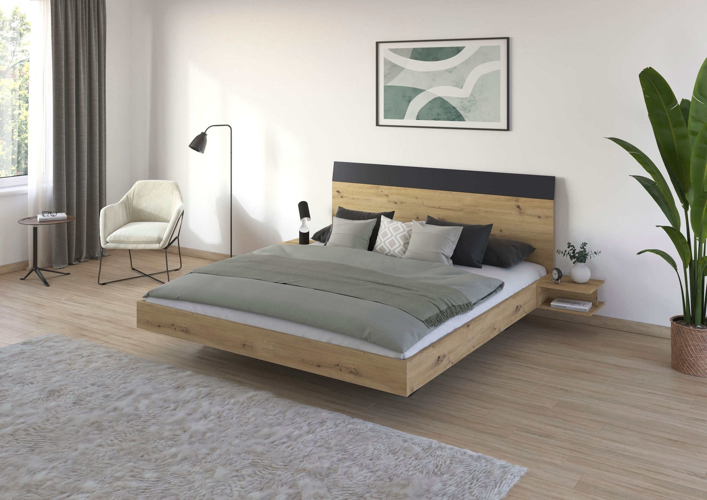 rauch Schlafzimmer-Set »Monza« mit Schwebetürenschrank Breite 218 cm, Bettanlage in 2 Breiten