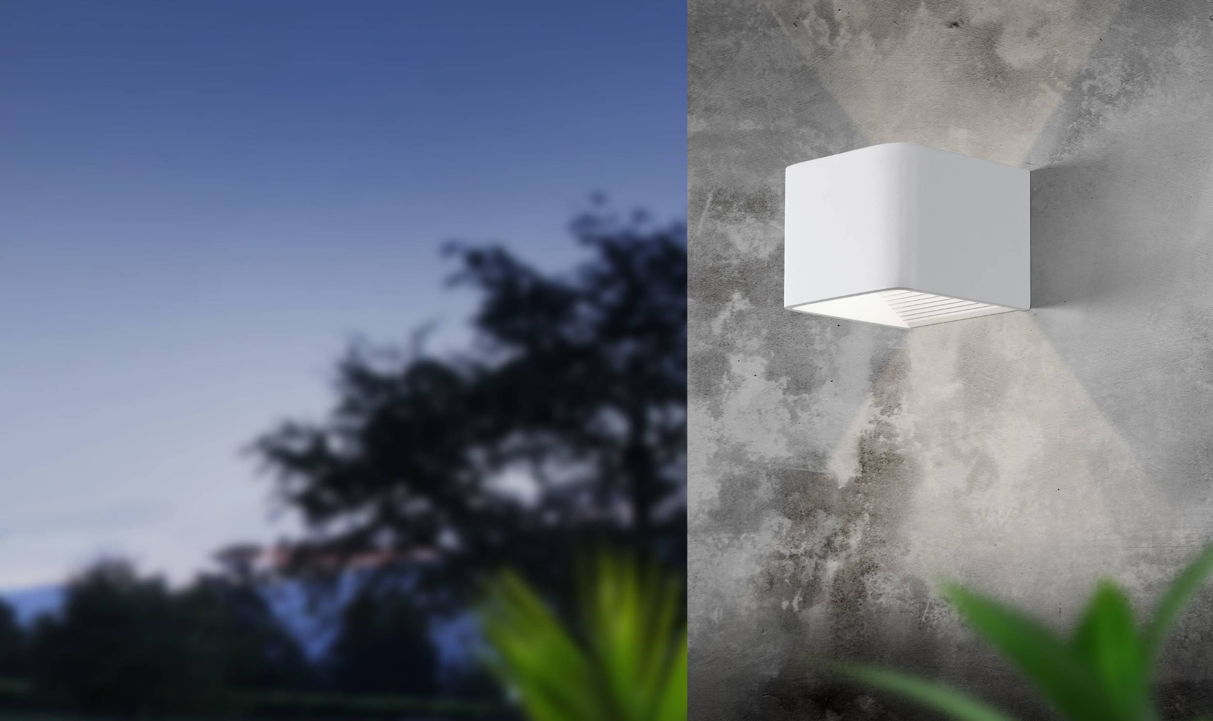 EGLO Wandleuchte »Doninni Außen-Wandlampe,  Außenlampe,  Aluminium und Kunststoff, IP44« LED-Modul 1 Stk. Warmweiß Wand-/Deckenleuchte - L13,5 x B12 x H7,5 cm - weiß - 6,2W inkl.