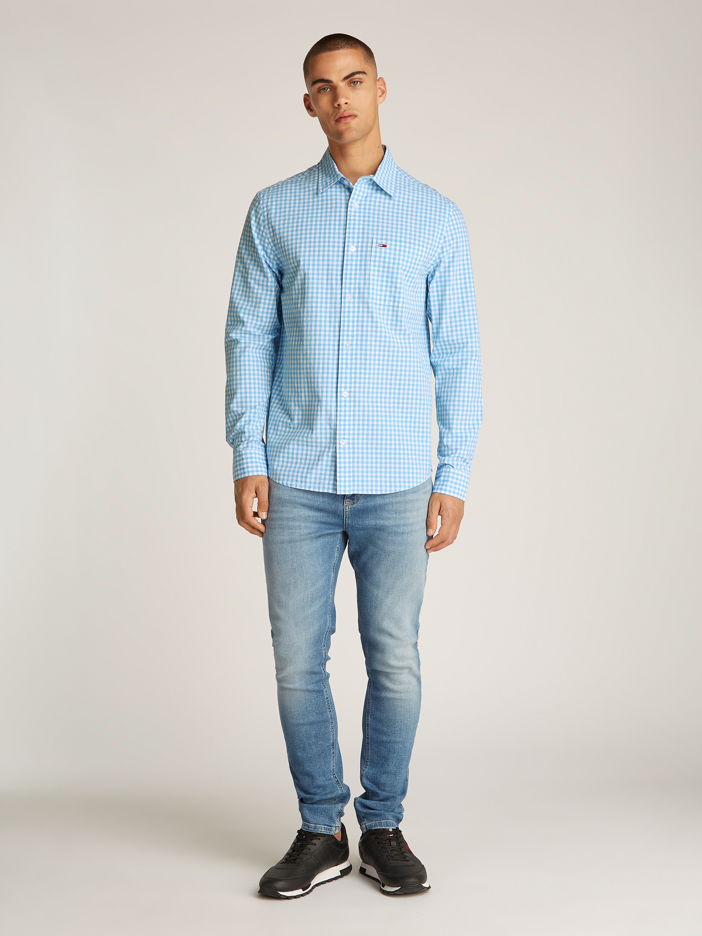 Tommy Jeans Karohemd »TJM POPLIN CHECK SHIRT«, mit Karomuster