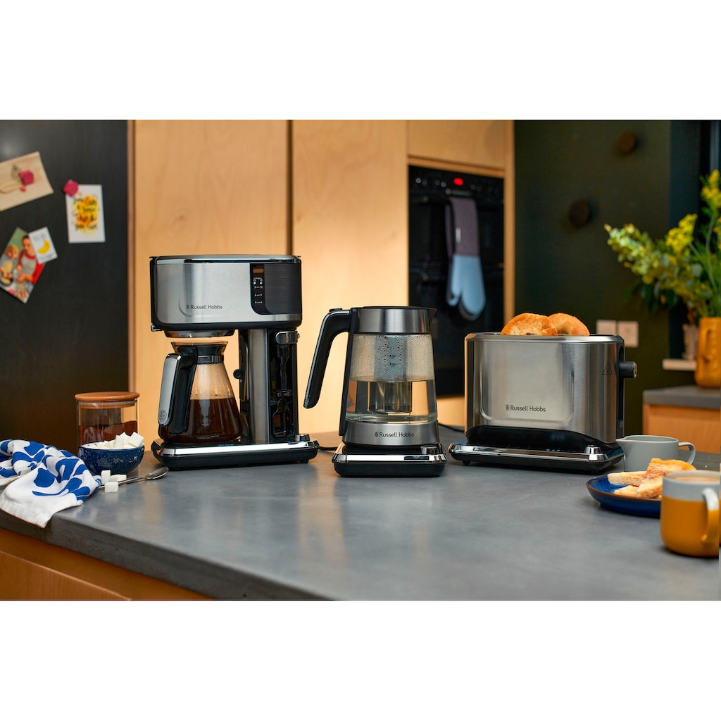 RUSSELL HOBBS Filterkaffeemaschine »Attentiv 26230-56 Coffee Bar«, 1,25 l Kaffeekanne, Papierfilter, 1x4