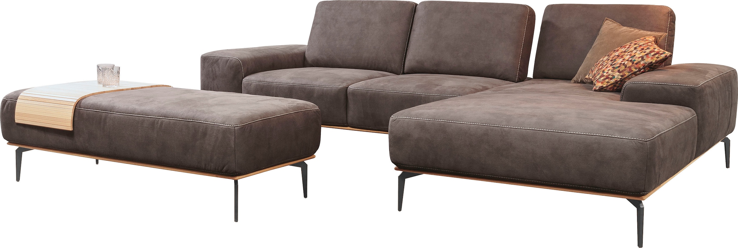 W.SCHILLIG Ecksofa "run, Designsofa mit tollem Sitzkomfort, bequem, L-Form" günstig online kaufen