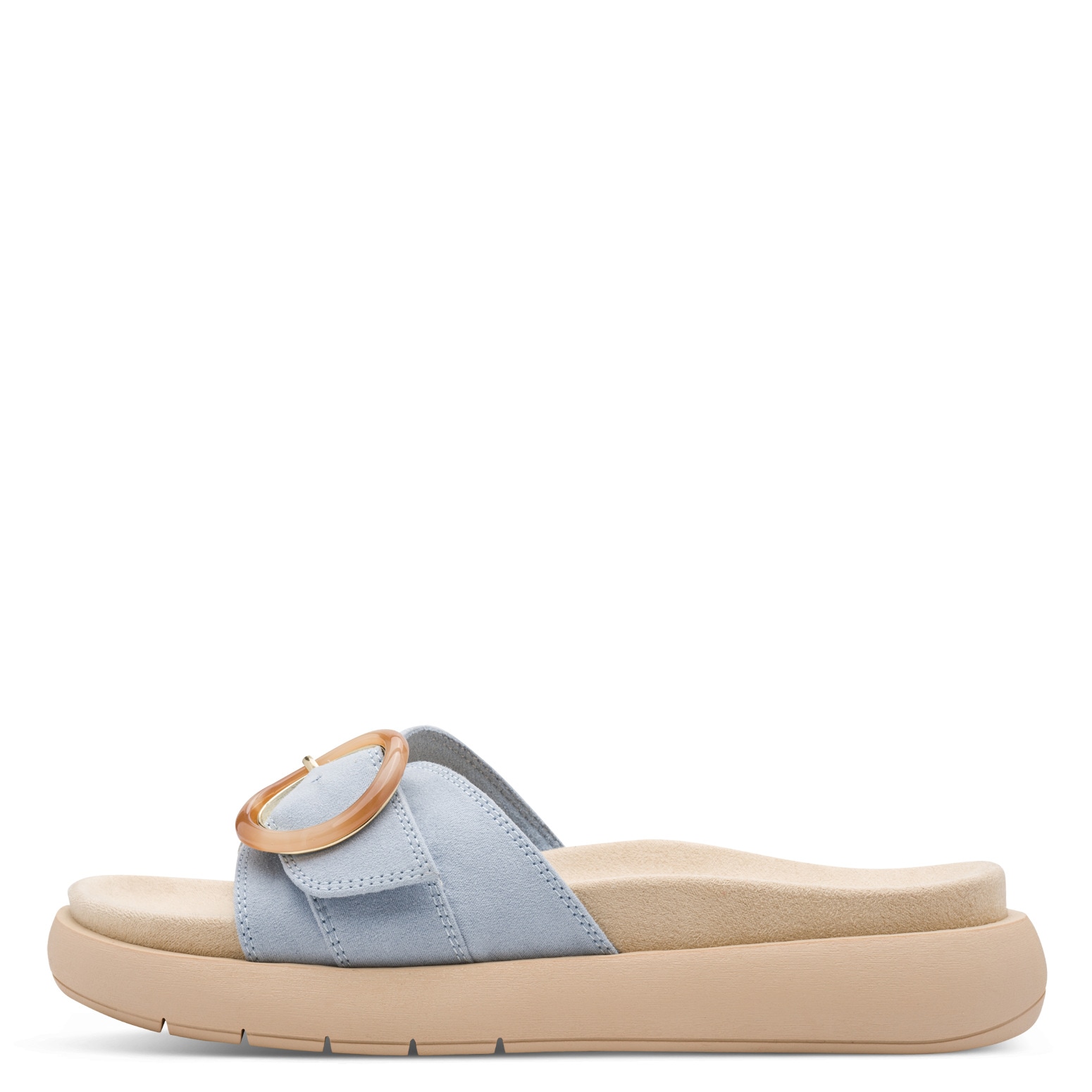 MARCO TOZZI Pantolette  Keilabsatz, Schlupfschuh mit seitlichem Stretcheinsatz