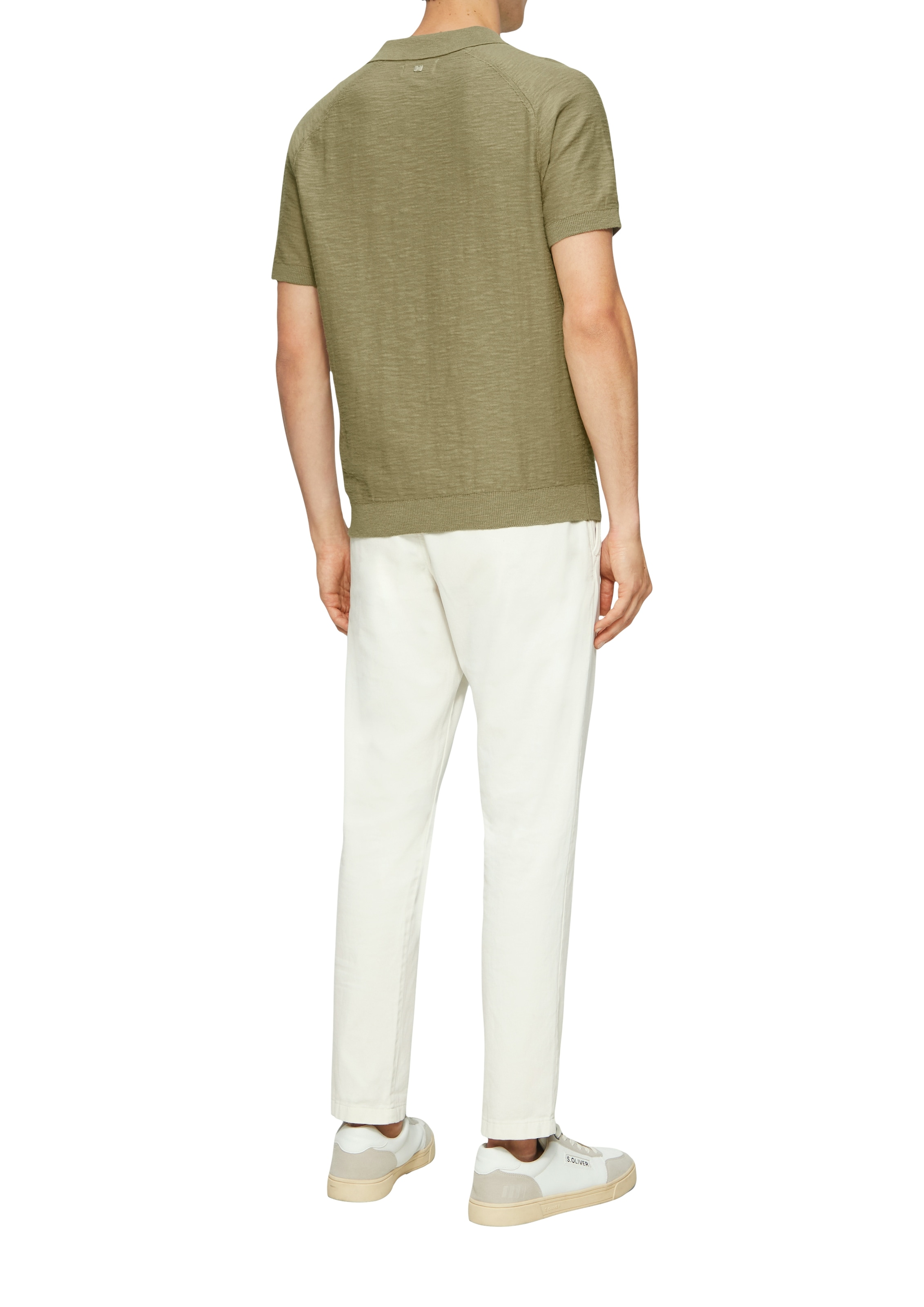 s.Oliver Poloshirt, mit Strick Muster