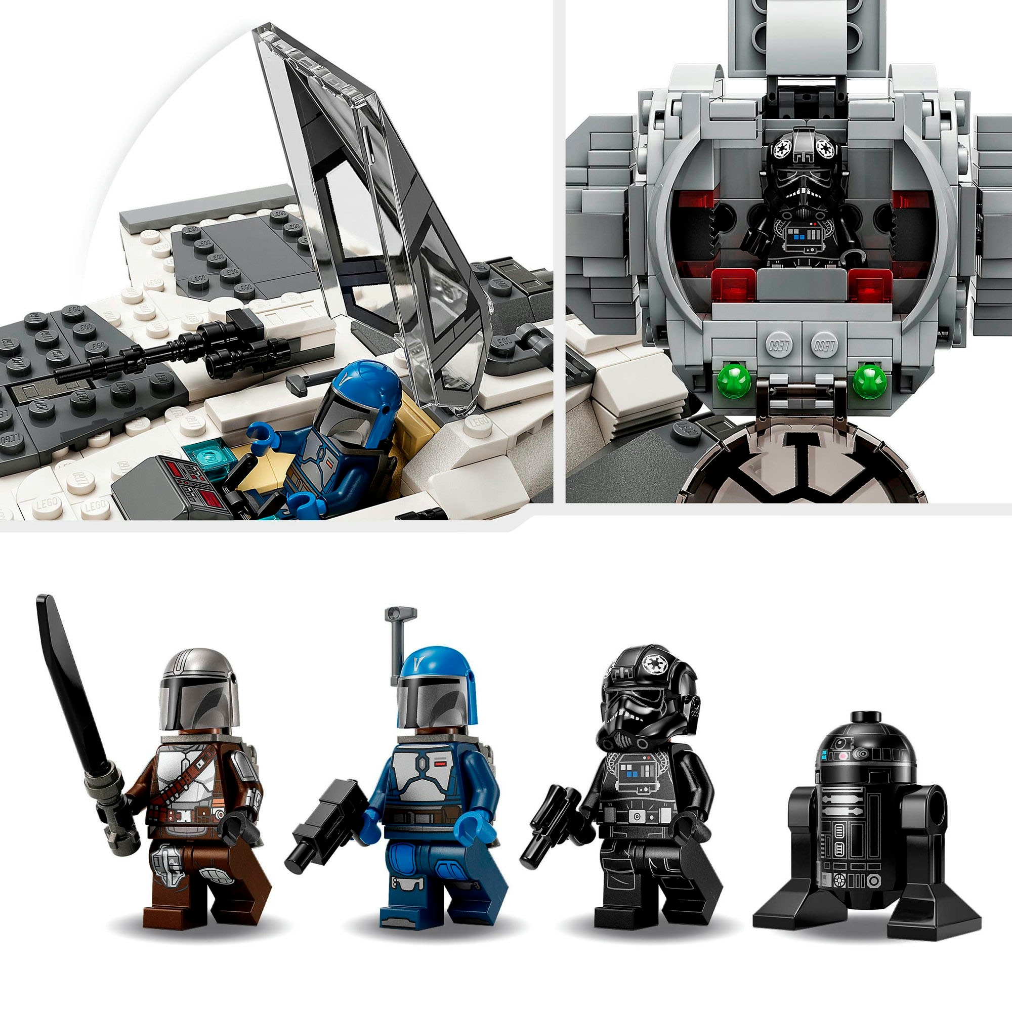 LEGO® Konstruktionsspielsteine »Mandalorianischer Fang Fighter vs. TIE Interceptor™ (75348)«, (657 St.), Star Wars™