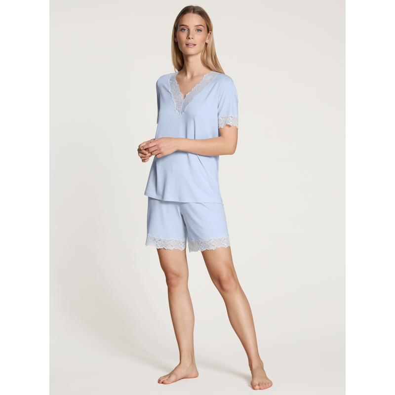CALIDA Shorty »Elegant Dreams« 2 Stk. tlg., mit süßem Spitzenbesatz harmony blue XXS (32/34) XXS (32/34) Kurzer Pyjama von CALIDA