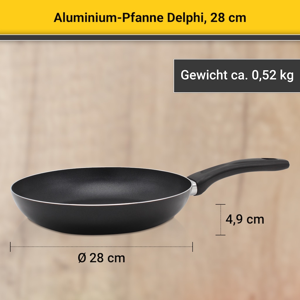Krüger Bratpfanne »Aluminium Pfanne DELPHI, 28 cm«, Aluminium, (1 tlg.)