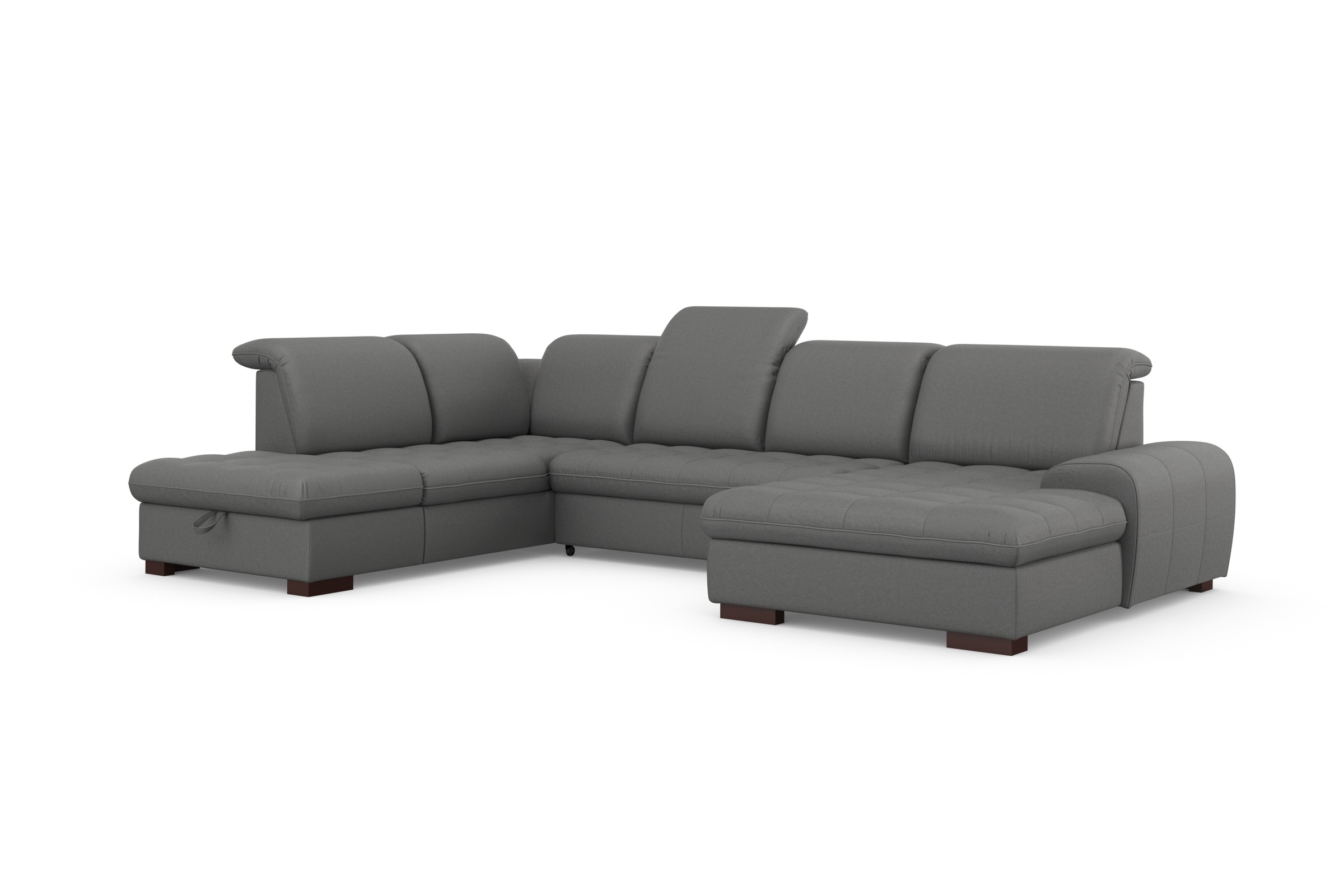 sit&more Wohnlandschaft »Luxor U-Form«, wahlweise mit Bettfunktion, Bettkasten und Kopfteilverstellung