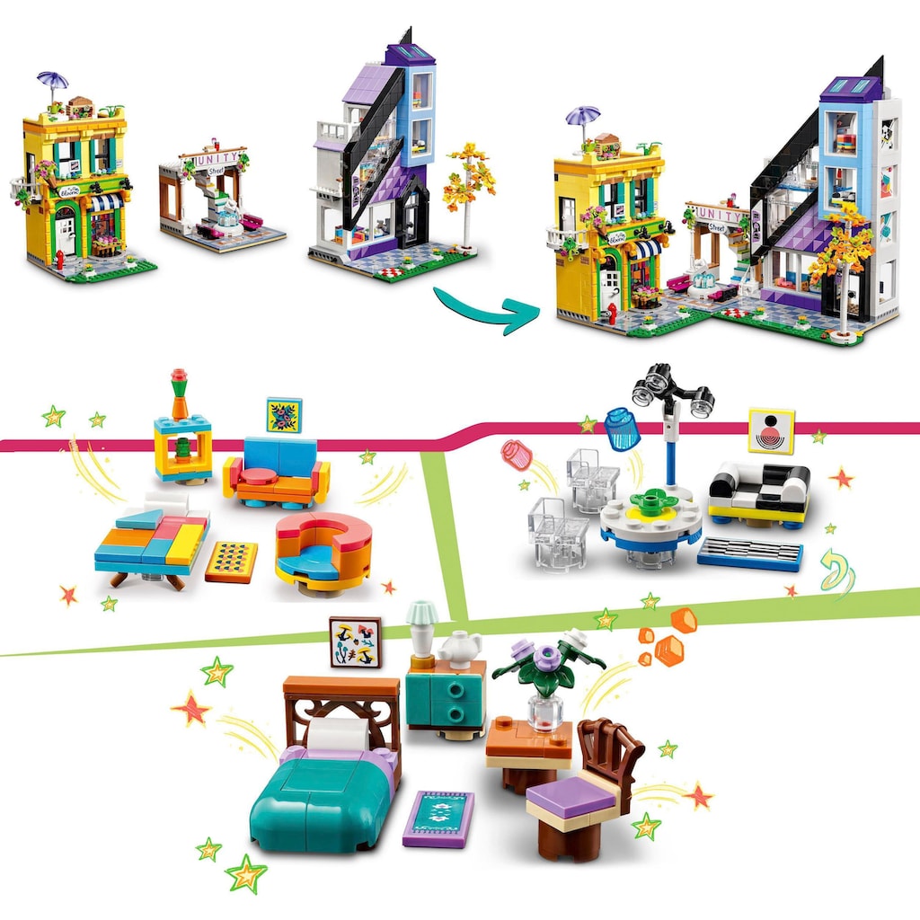 LEGO® Konstruktionsspielsteine »Stadtzentrum (41732), LEGO® Friends«, (2010 St.), Made in Europe