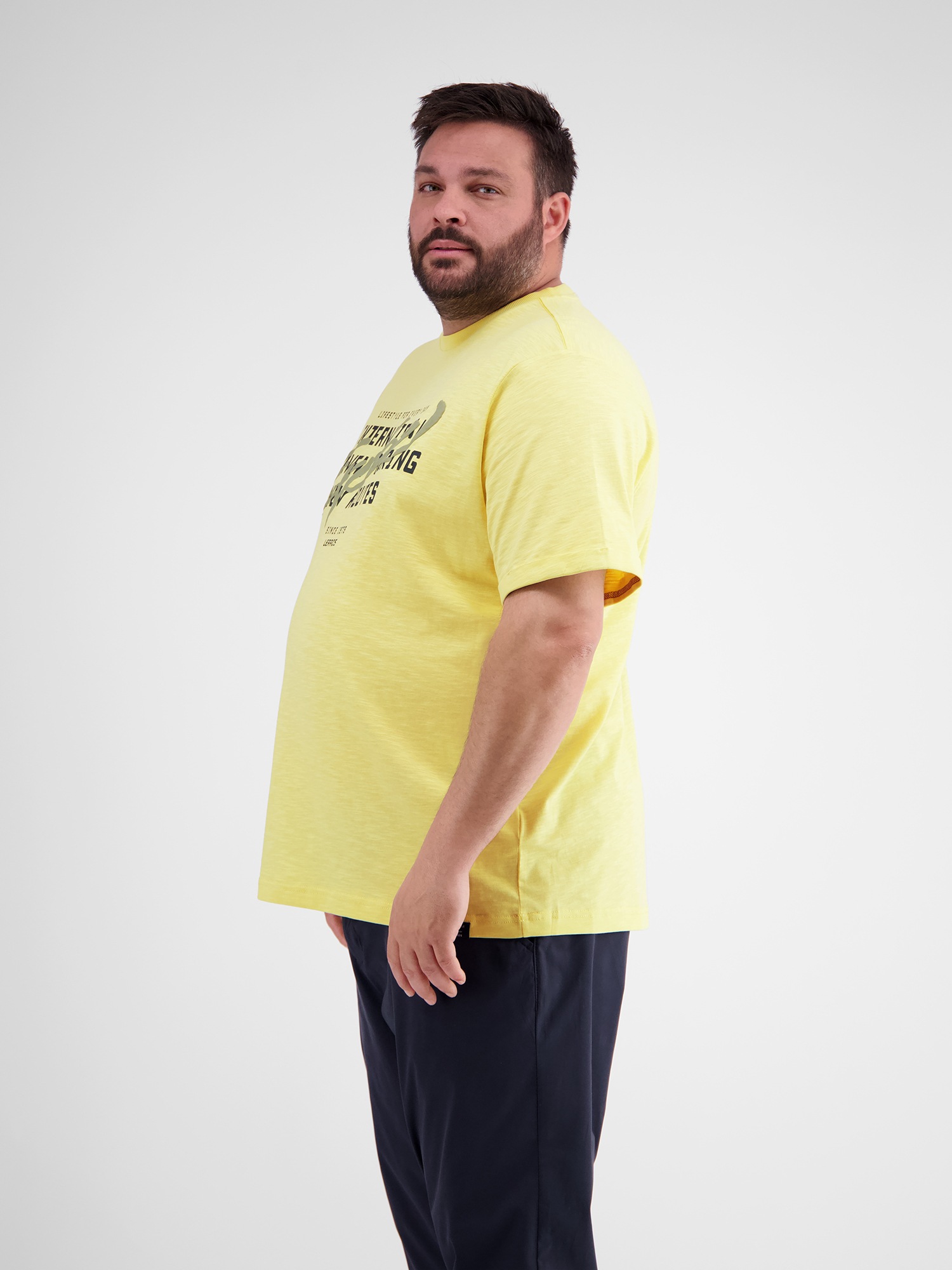 LERROS T-Shirt »LERROS T-Shirt mit Brustprint in Übergrößen«